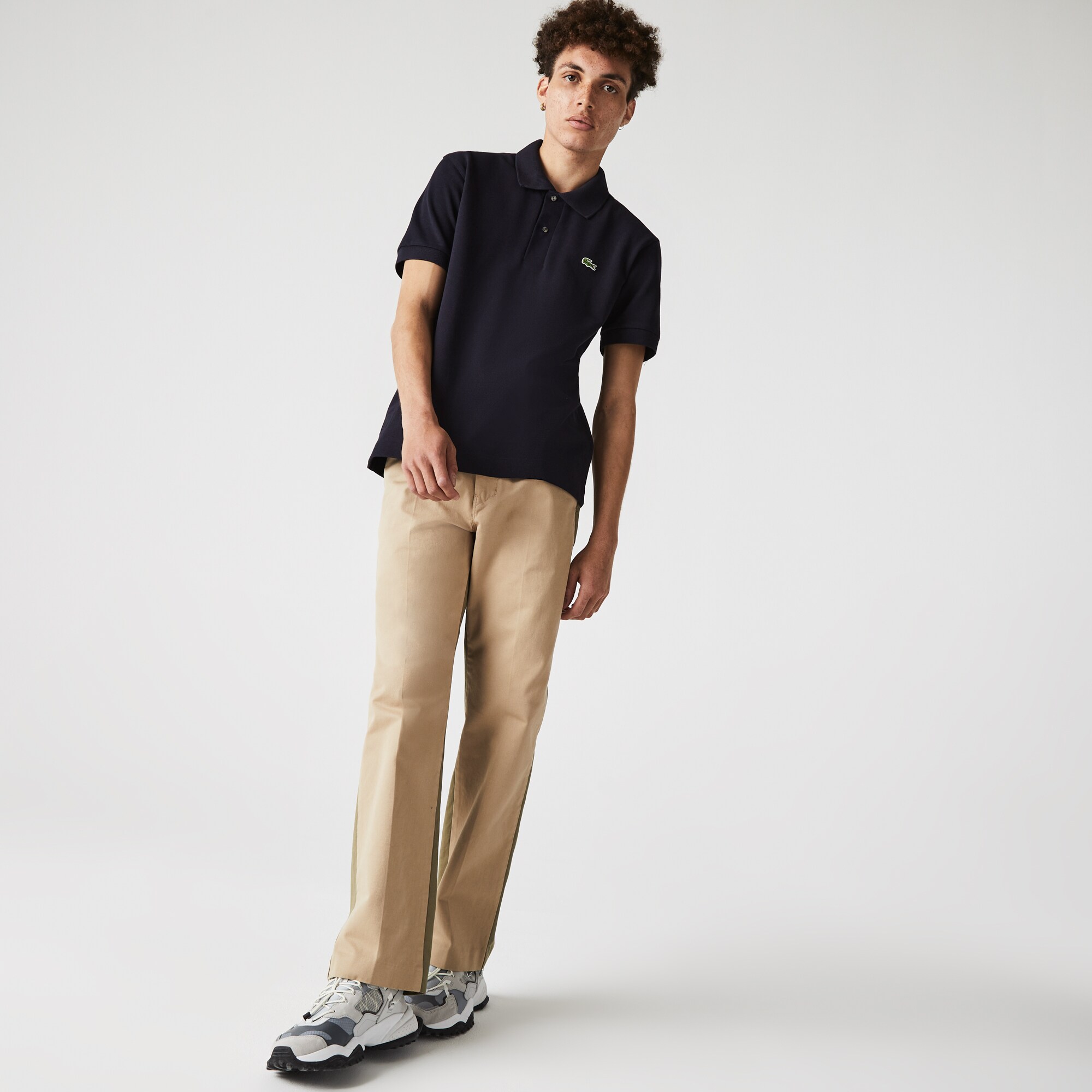 lacoste beige polo