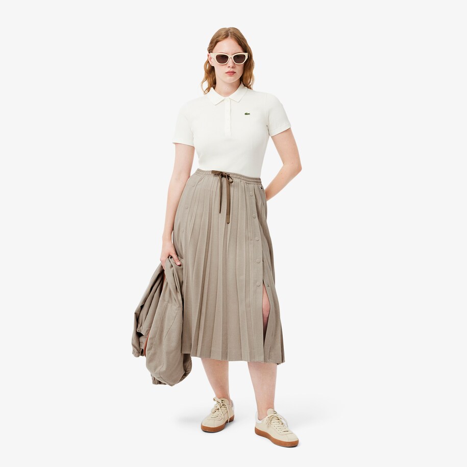 Long Pleated Flannel Skirt image number 7