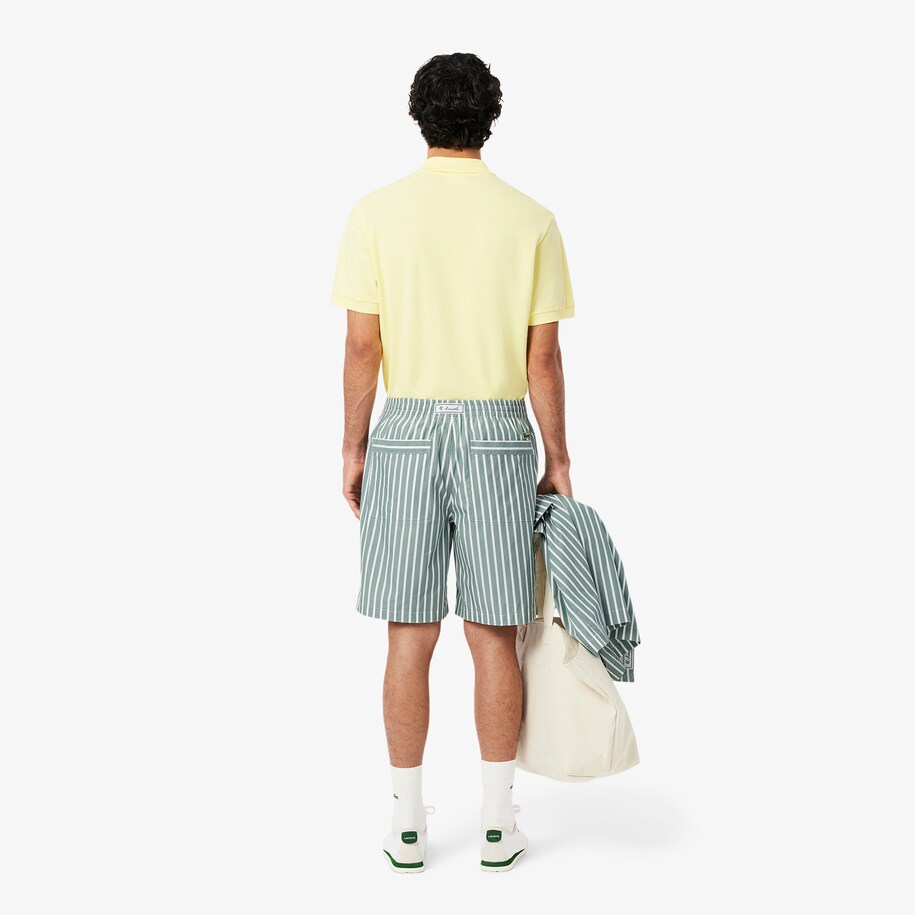 Celana Pendek Bergaris Relaxed Fit image number 2