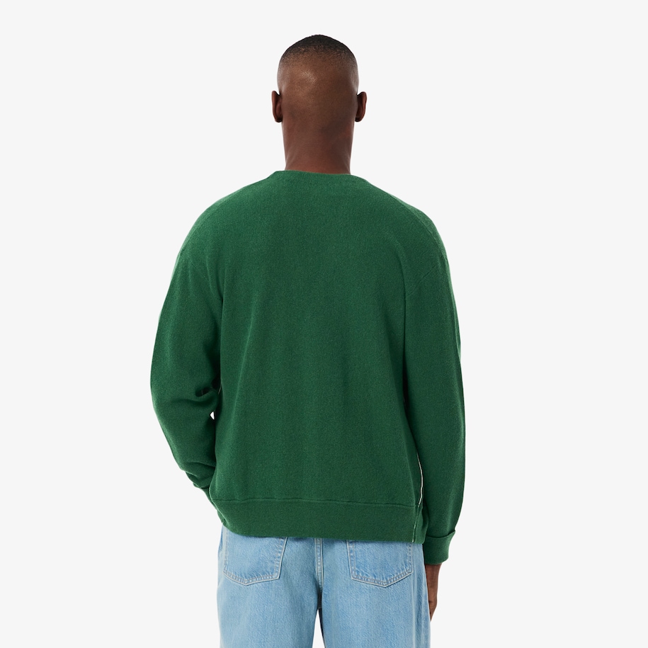 Relaxed Fit Carded Wool Cardigan image number 2