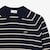 Striped 3D Knit Cotton Crew Neck Sweater image number 4