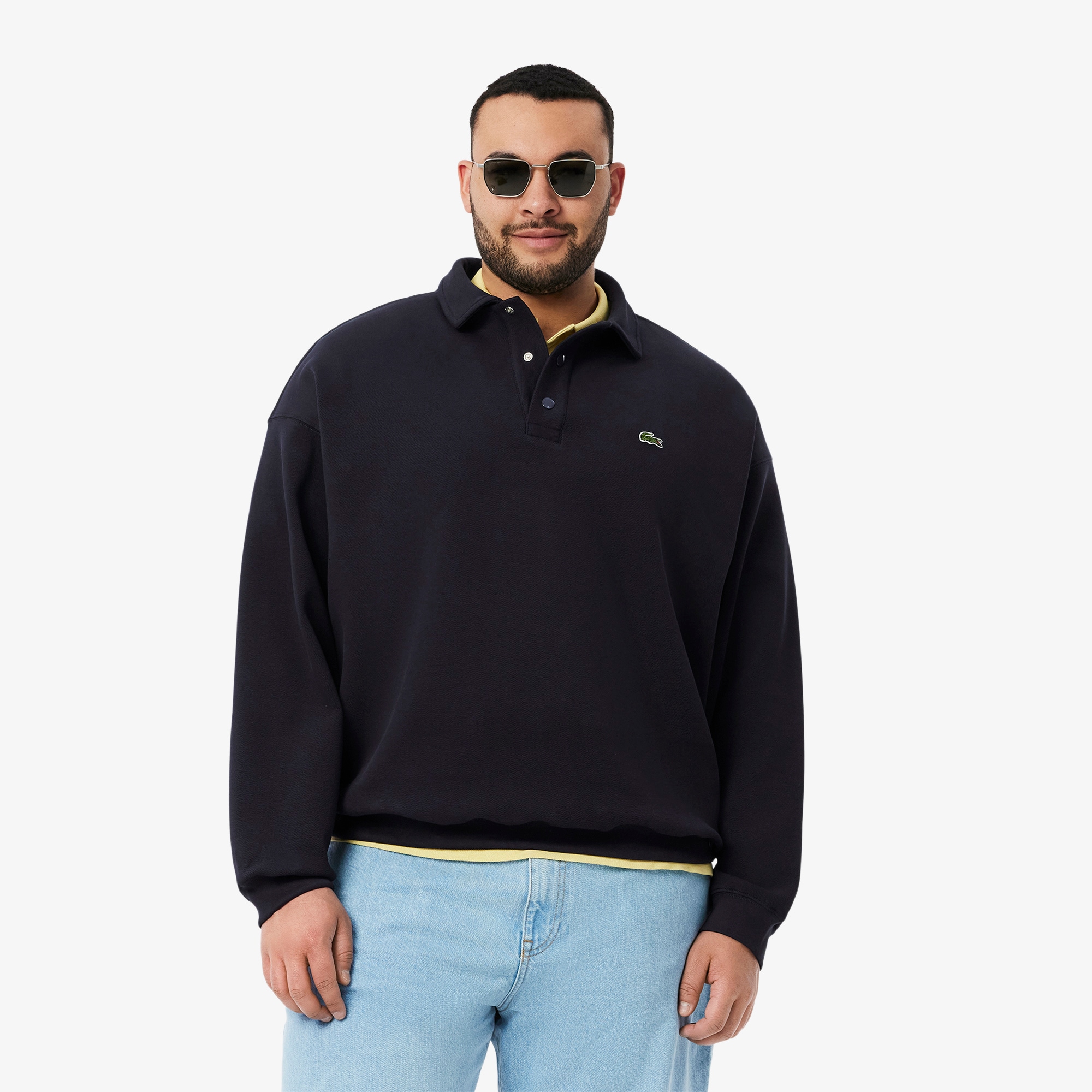 Loose Fit Piqu&eacute; Sweatshirt image number 5