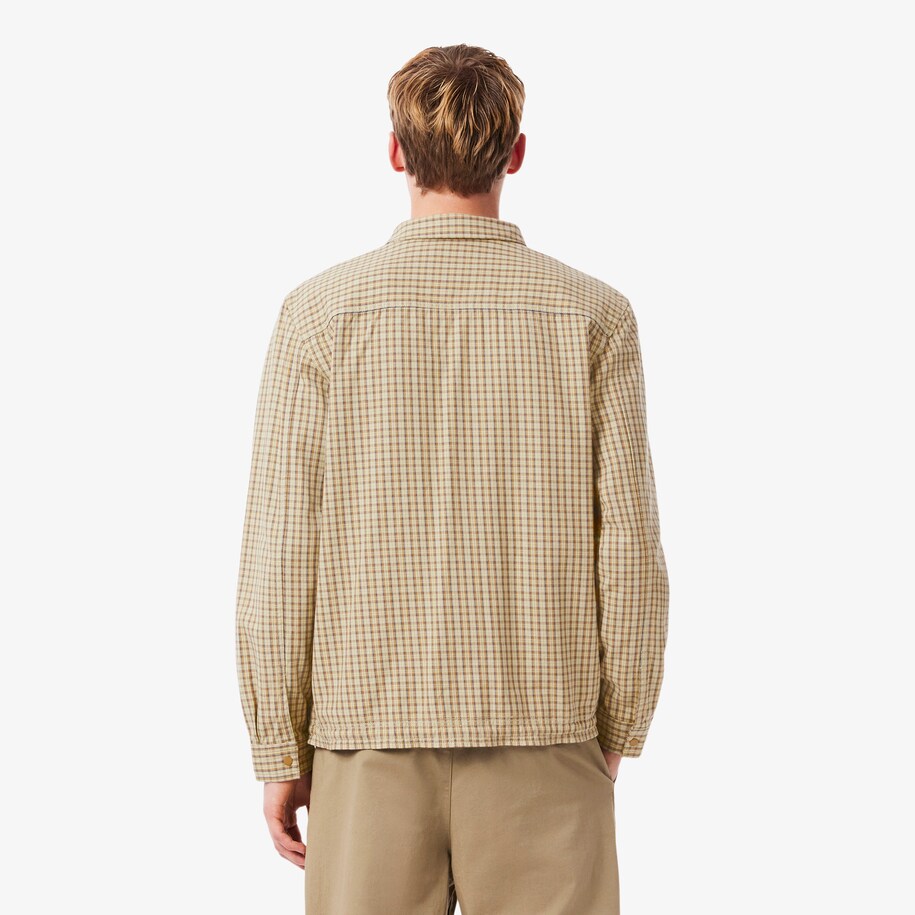 Kemeja Plaid Katun Tebal Besar image number 2