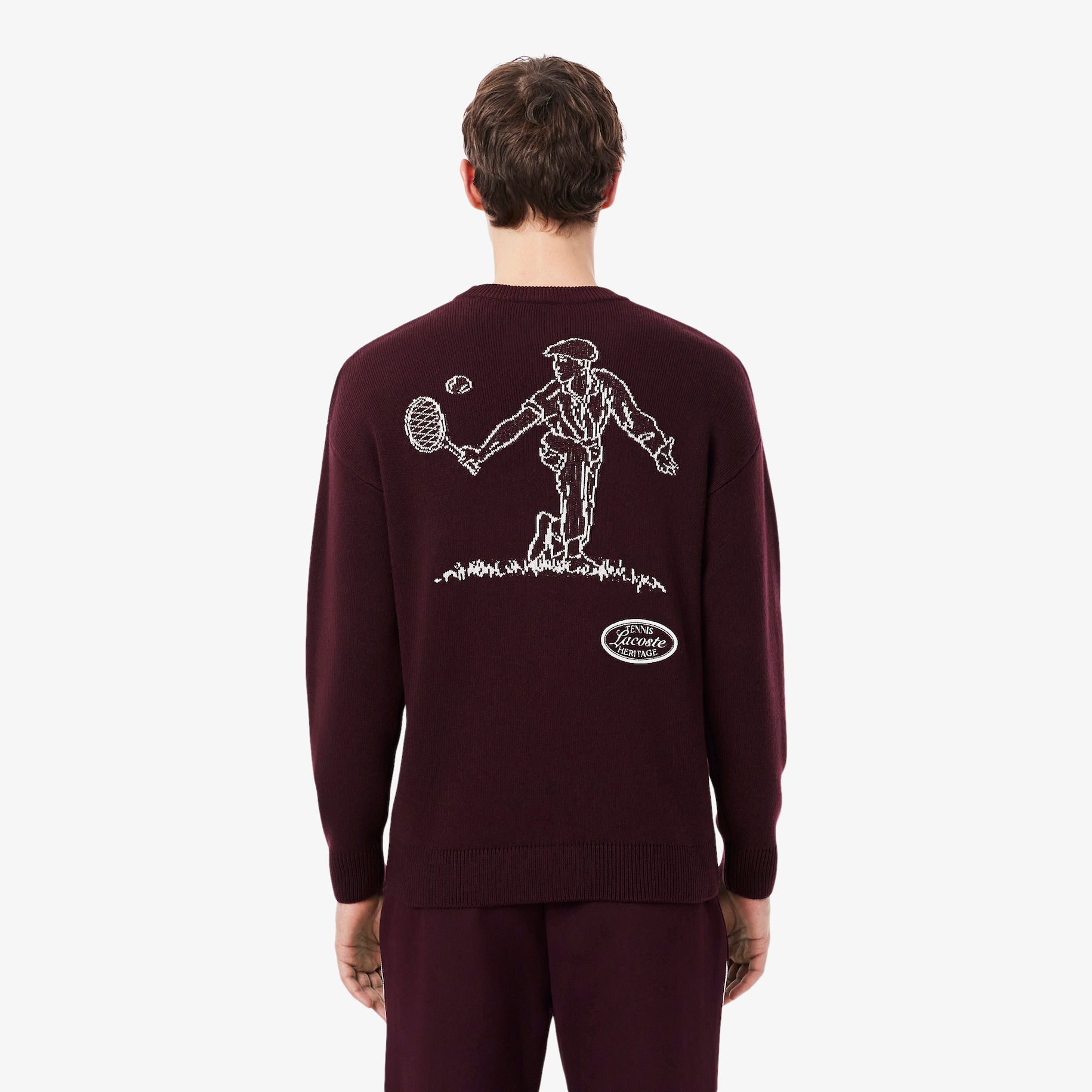 Sweater Tennis Heritage Crew Neck Campuran Wool image number 2