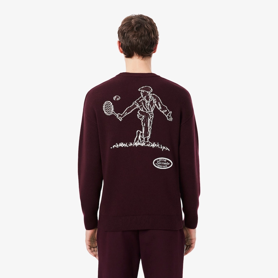 Sweater Tennis Heritage Crew Neck Campuran Wool image number 2