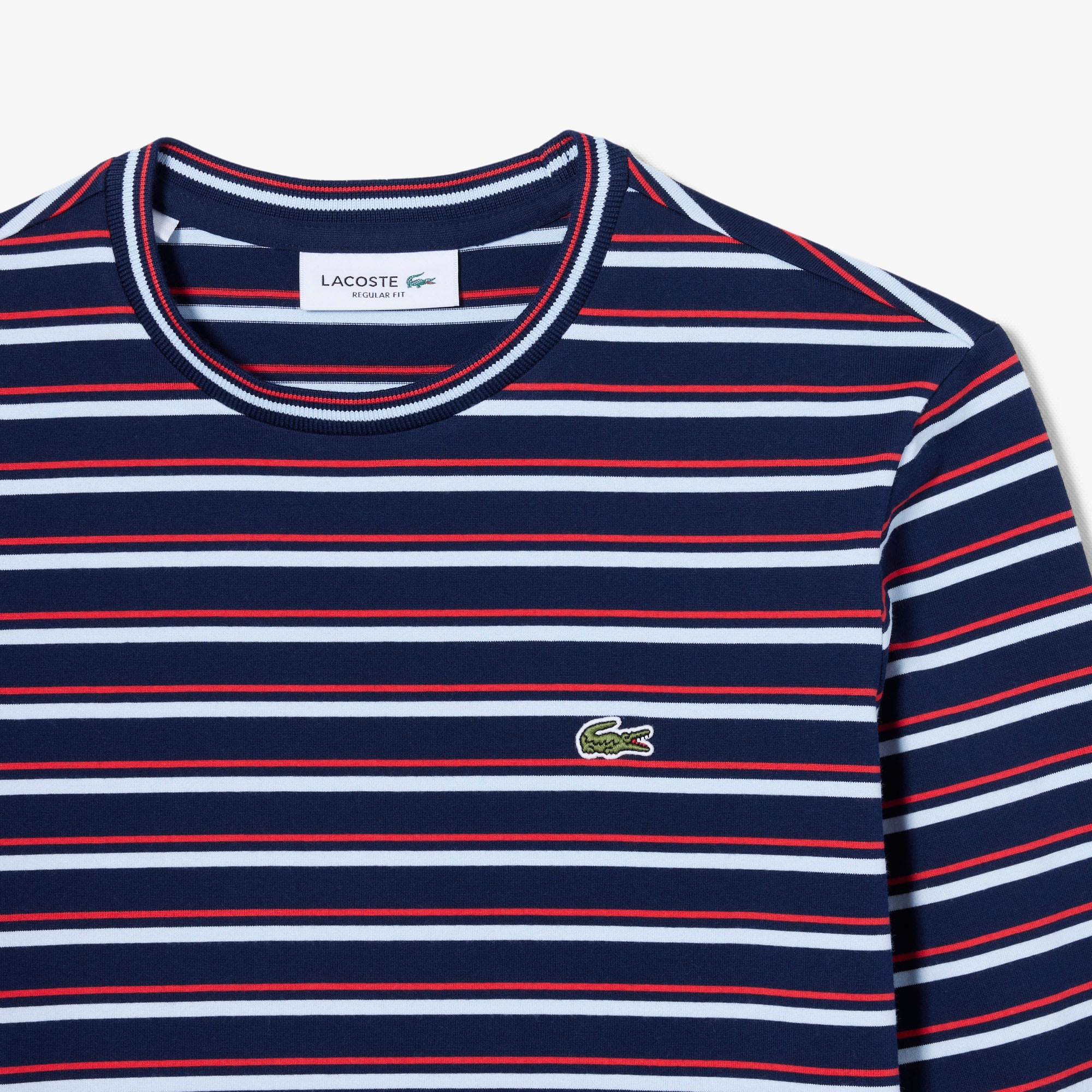 Long Sleeved Striped Cotton T-Shirt image number 4