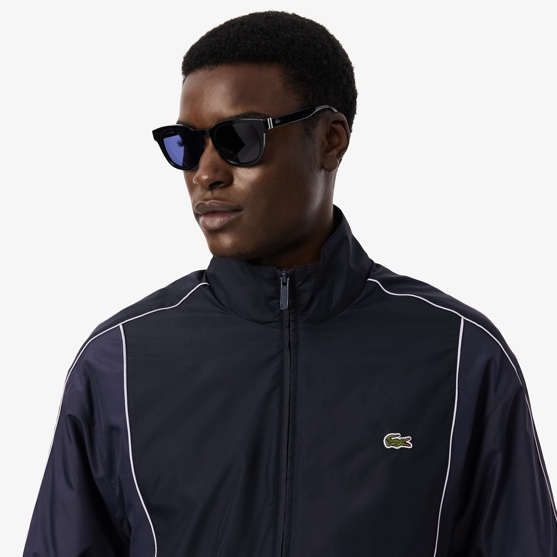 Jaket Track Colour-Block Water-Repellent image number 1