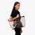 Tas Tote Anna Besar Transparan Grained image number 5