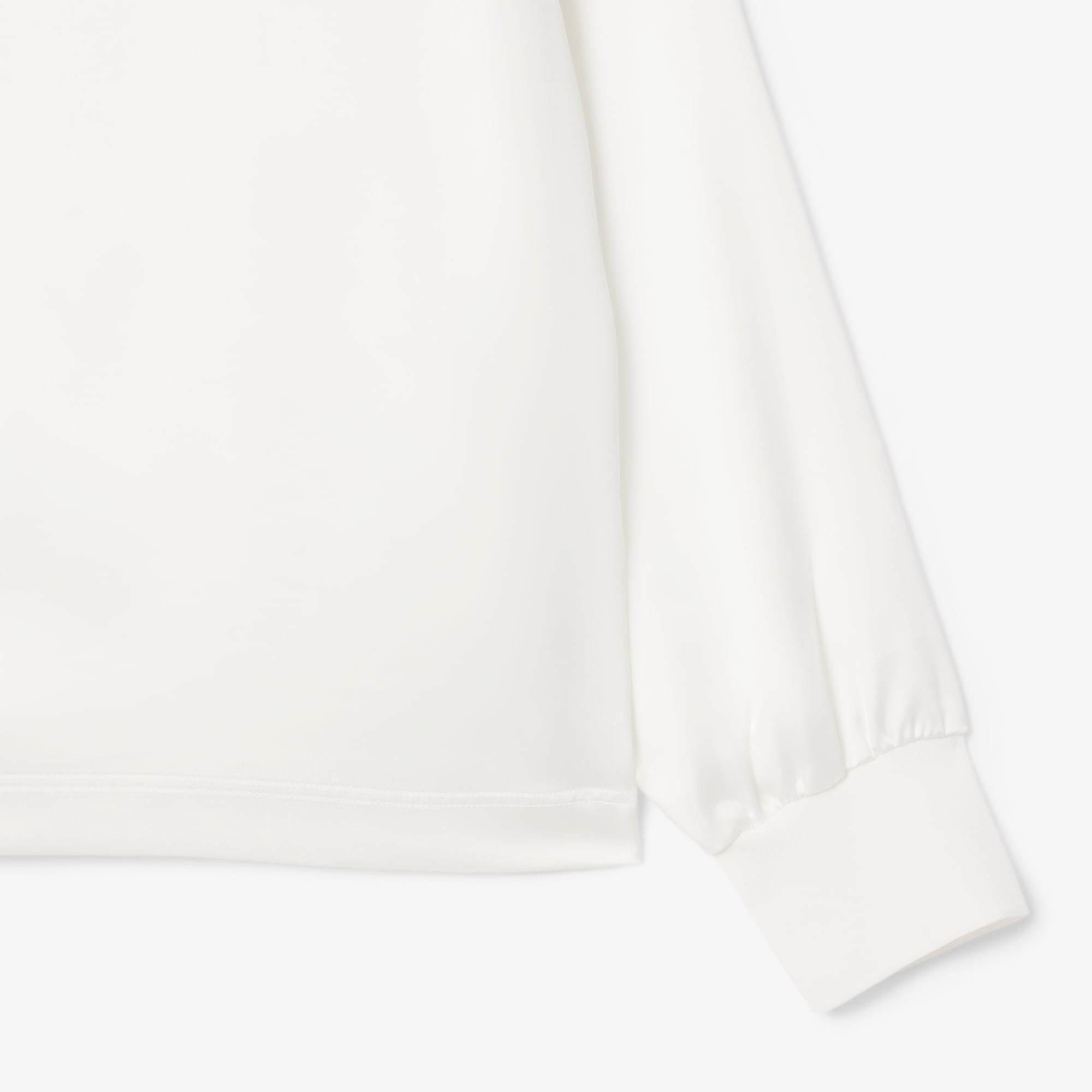 Long Sleeved Oversized Satin Polo Shirt image number 5