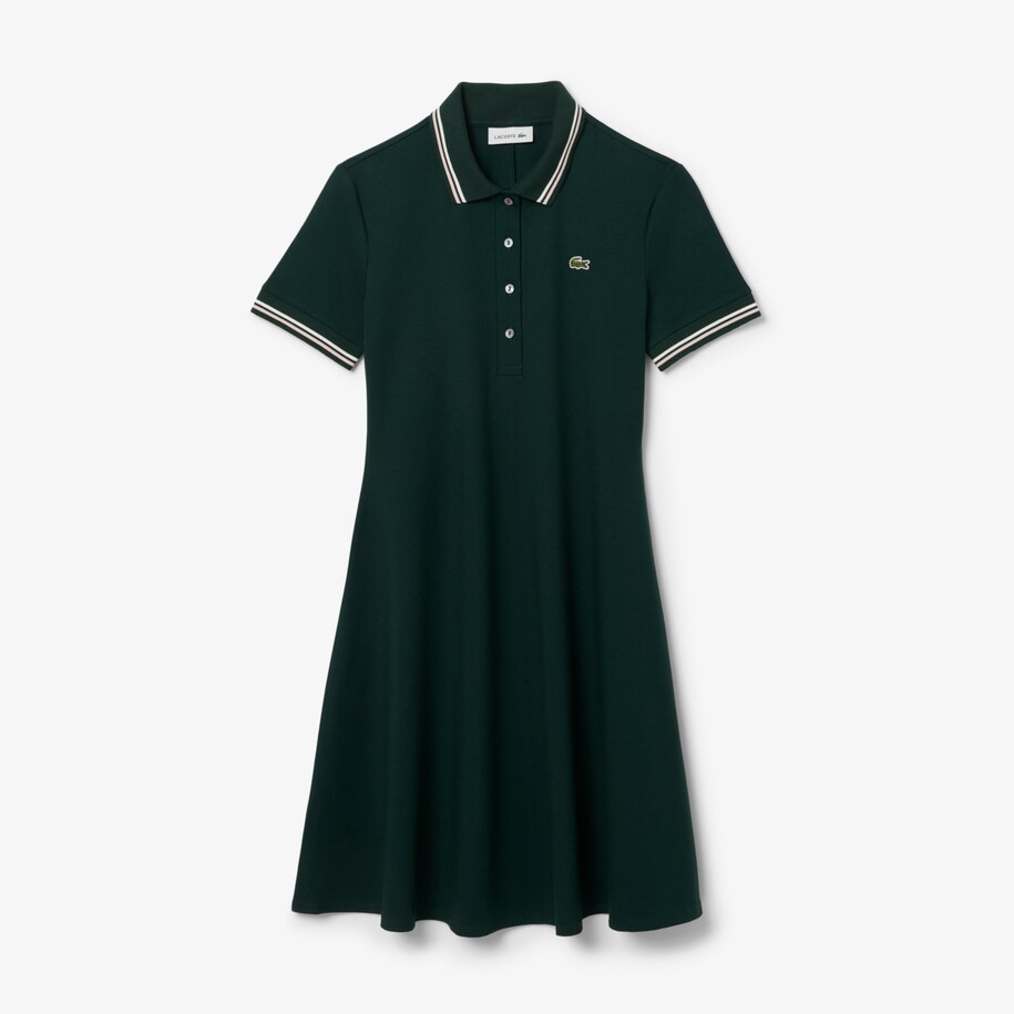 Stretch Polo Collar Skater Dress image number 3