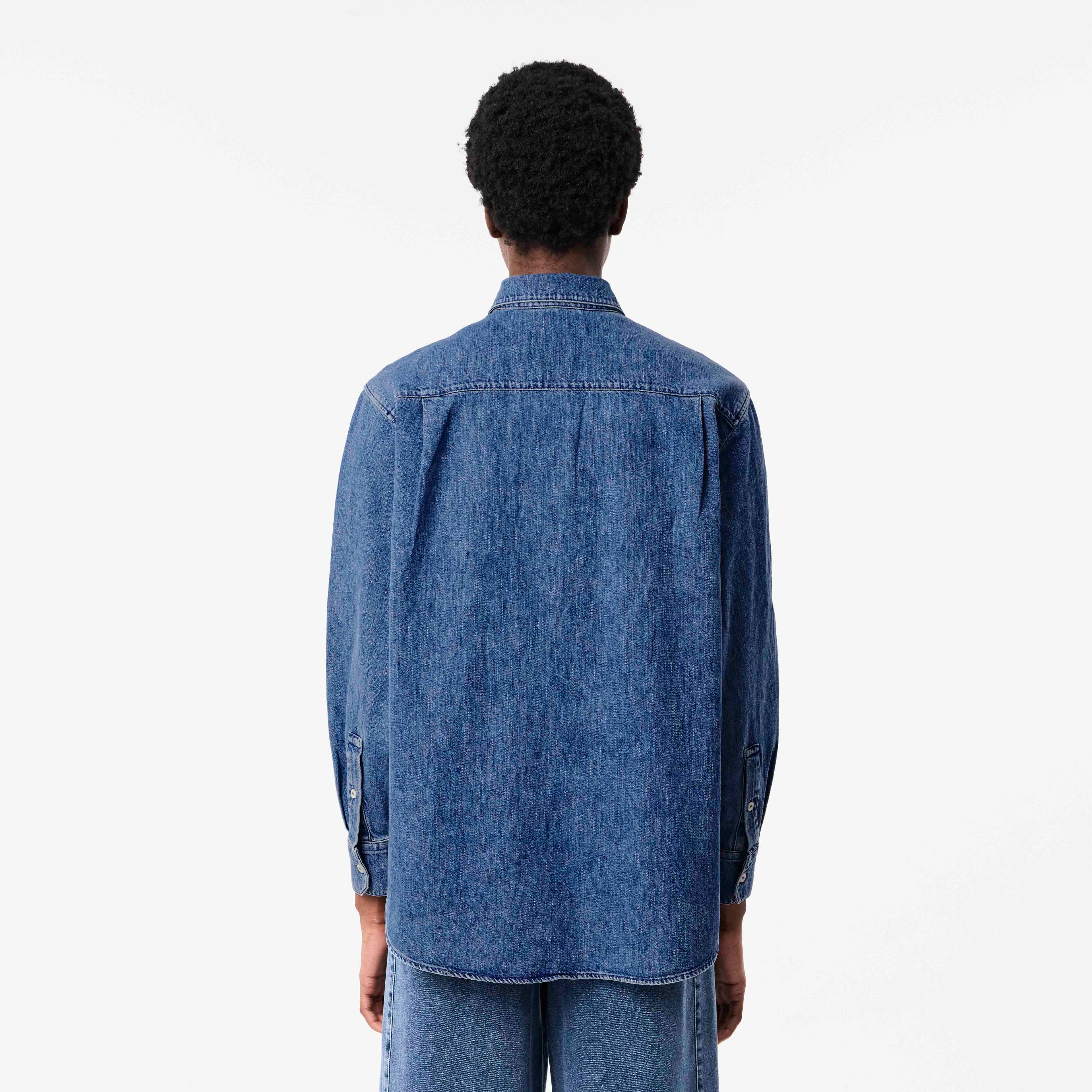 Oversized Denim Breast Pocket Shirt image number 2