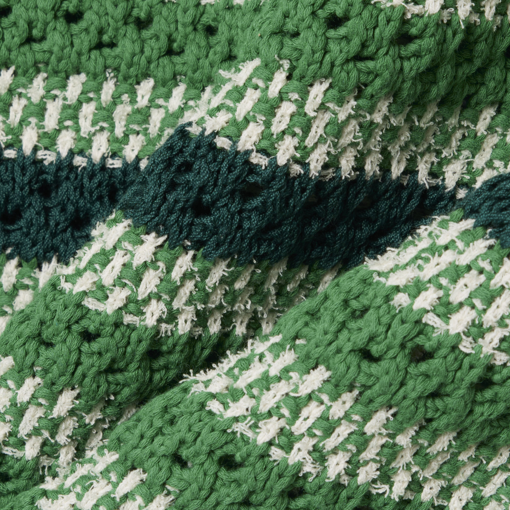 Sweater Kerah Polo Garis Renda Runway image number 6