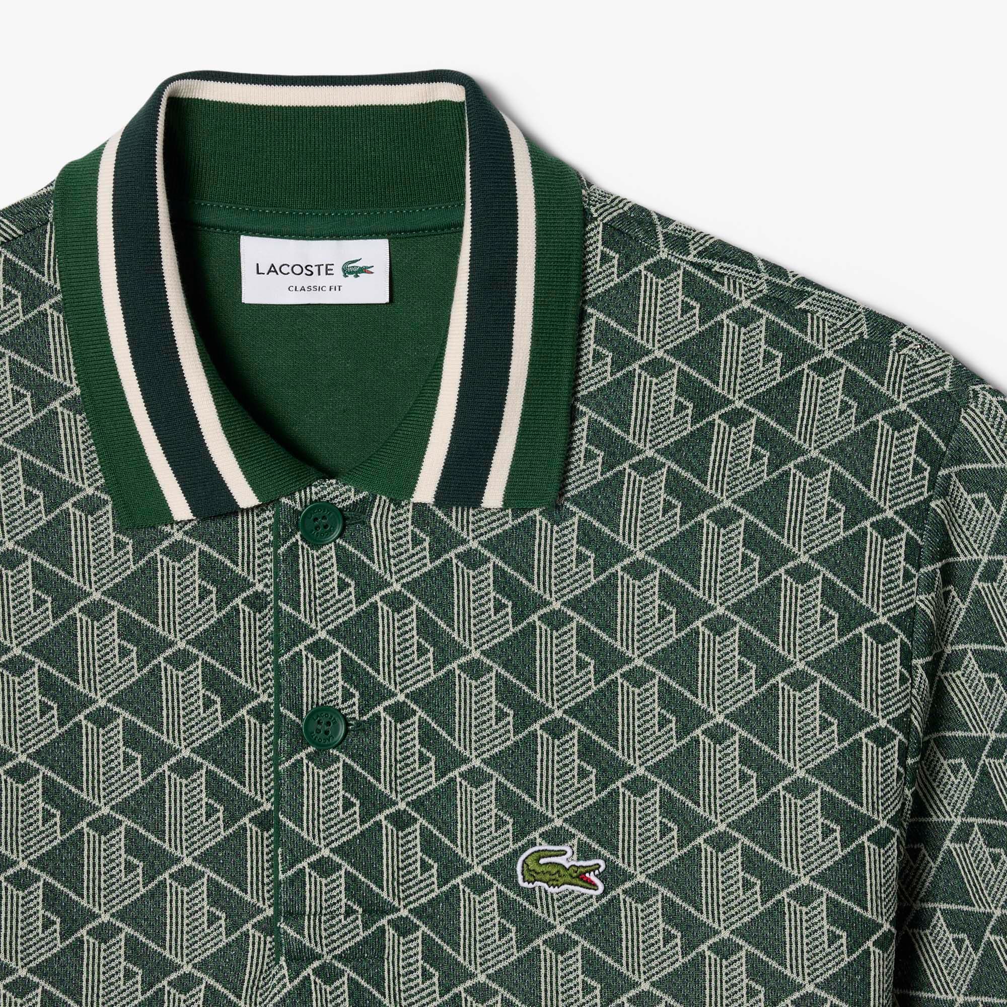 Classic Fit Monogram Jacquard Polo Shirt image number 4