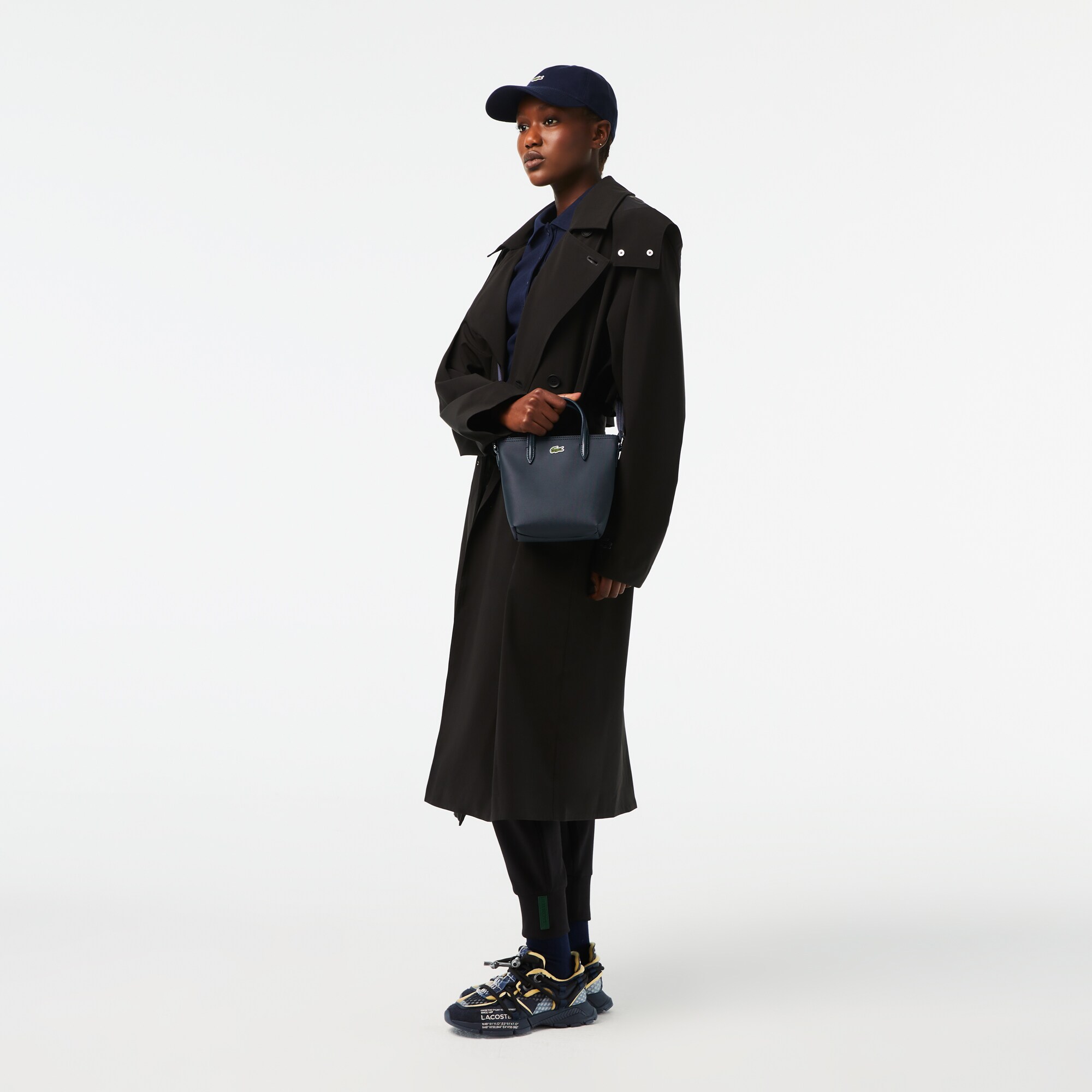 Tas Wanita Lacoste Tote Mini Zip Kanvas Lapis Petit Piqu&eacute; Konsep L.12.12 image number 1