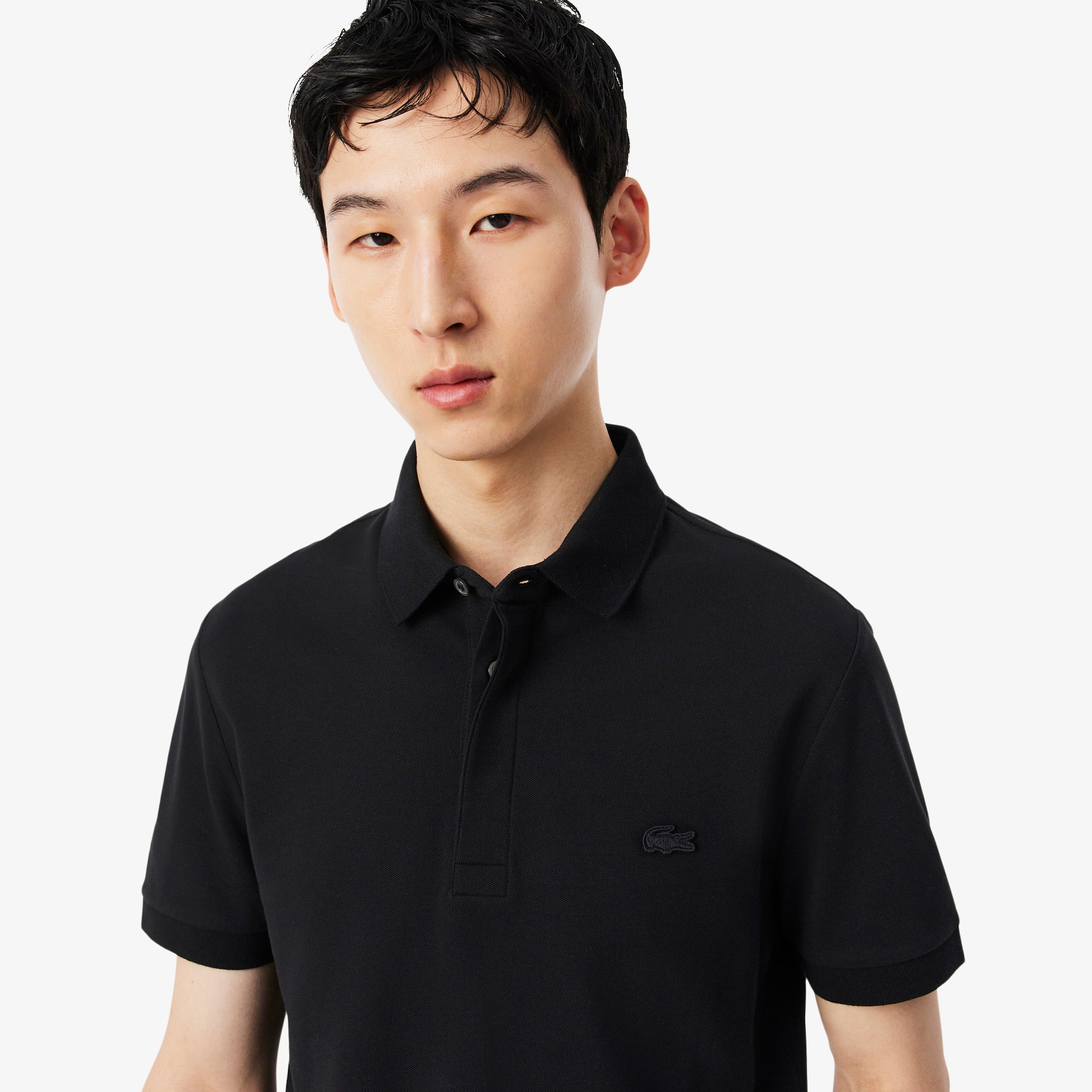 Men's Lacoste Paris Polo Shirt Regular Fit Stretch Cotton Piqu&eacute; image number 1