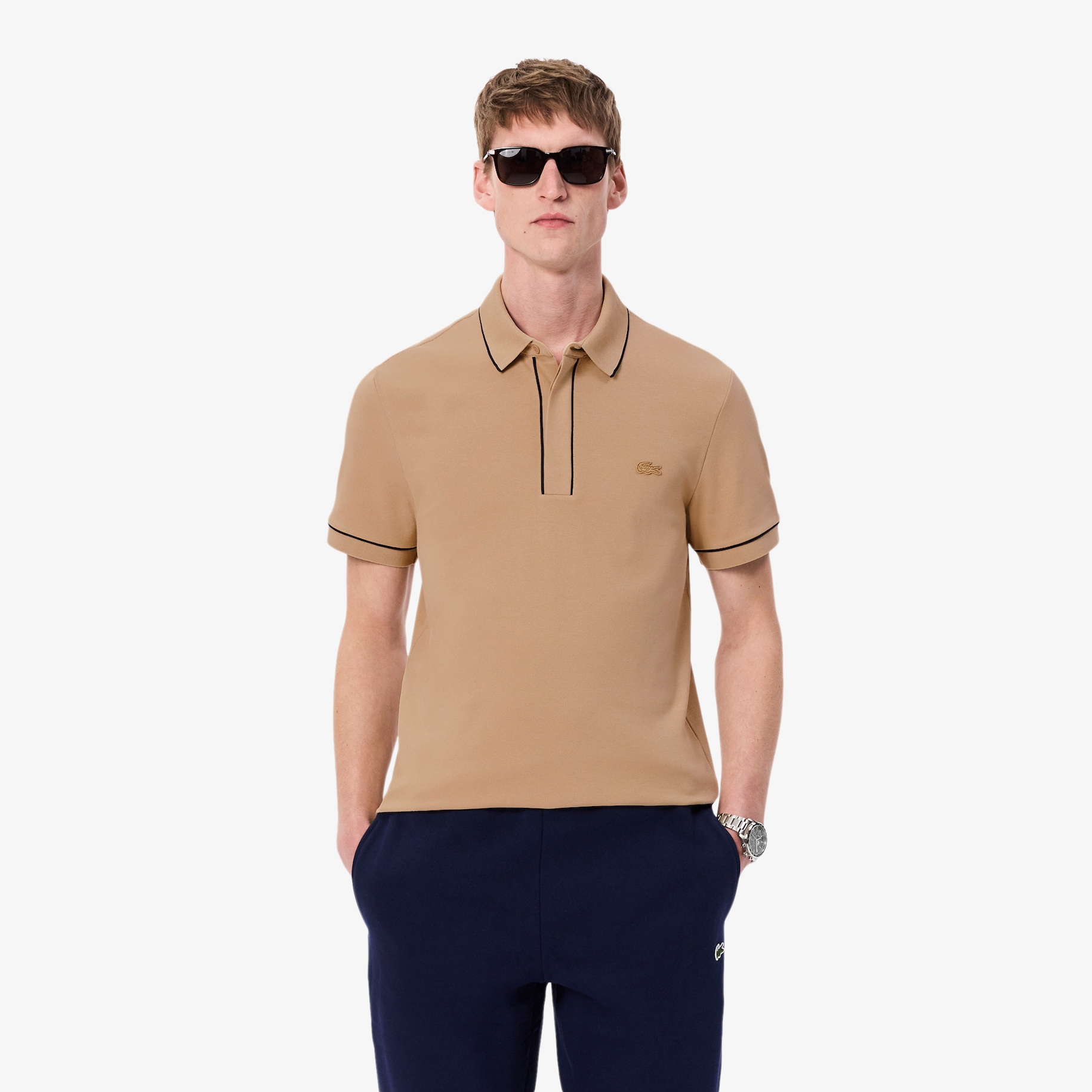 Regular Fit Paris Stretch Piqu&eacute; Polo Shirt image number 0