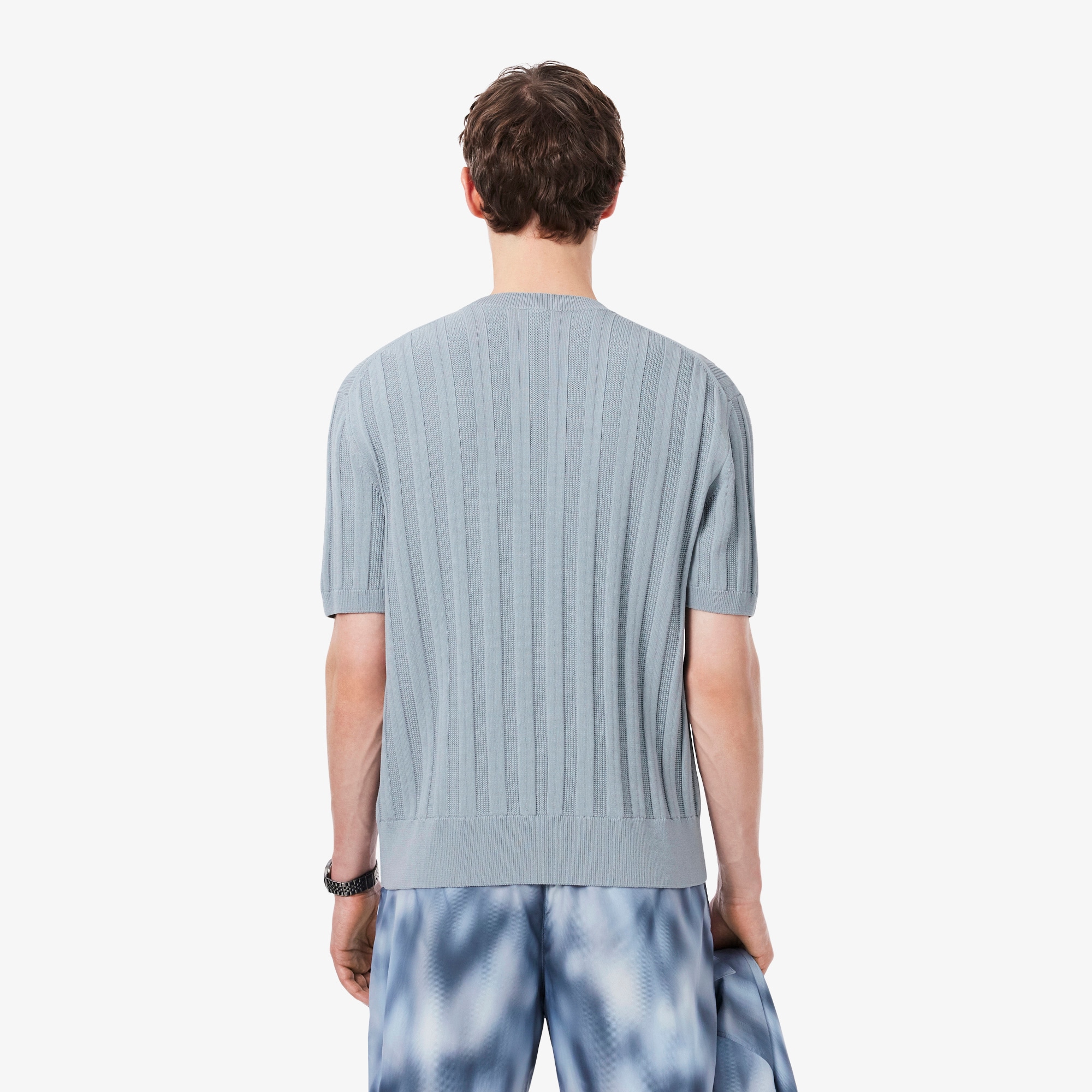 Fluid Ribbed Short Sleeved Sweater image number 2