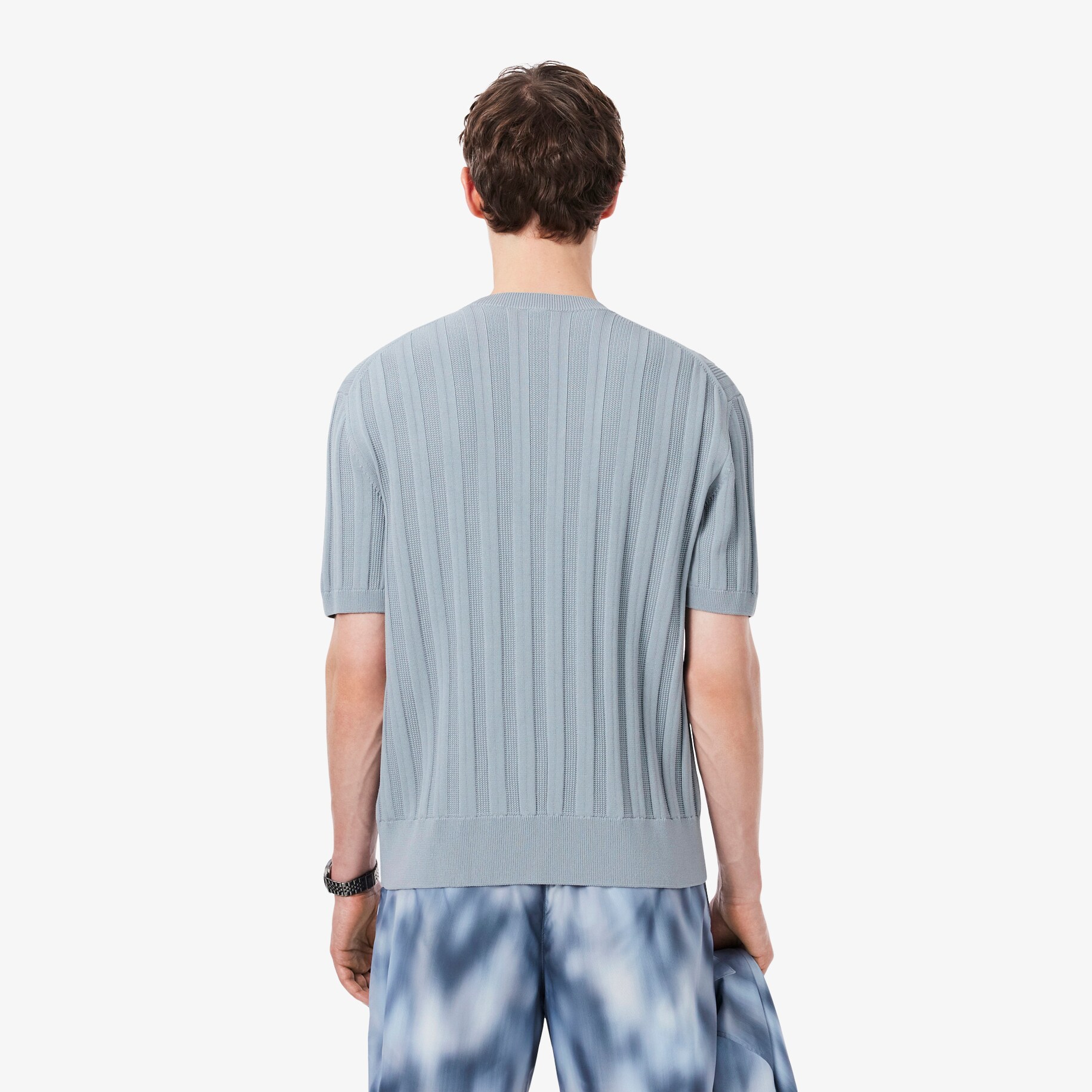 Fluid Ribbed Short Sleeved Sweater image number 2