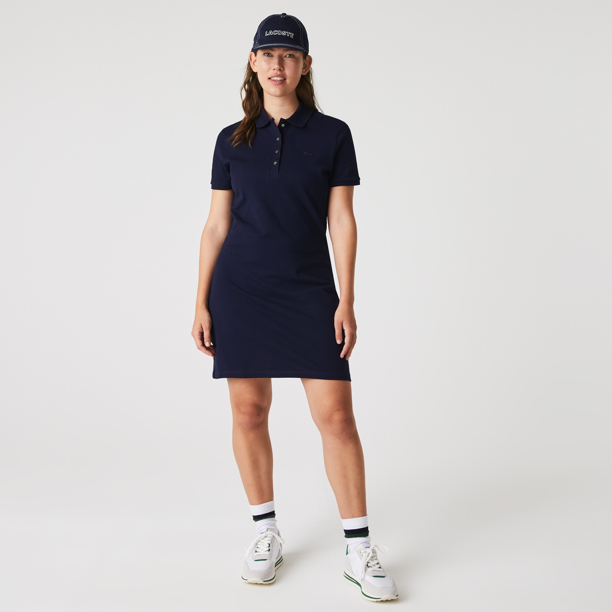 Slim Fit Stretch Mini Piqu&eacute; Polo Dress image number 7