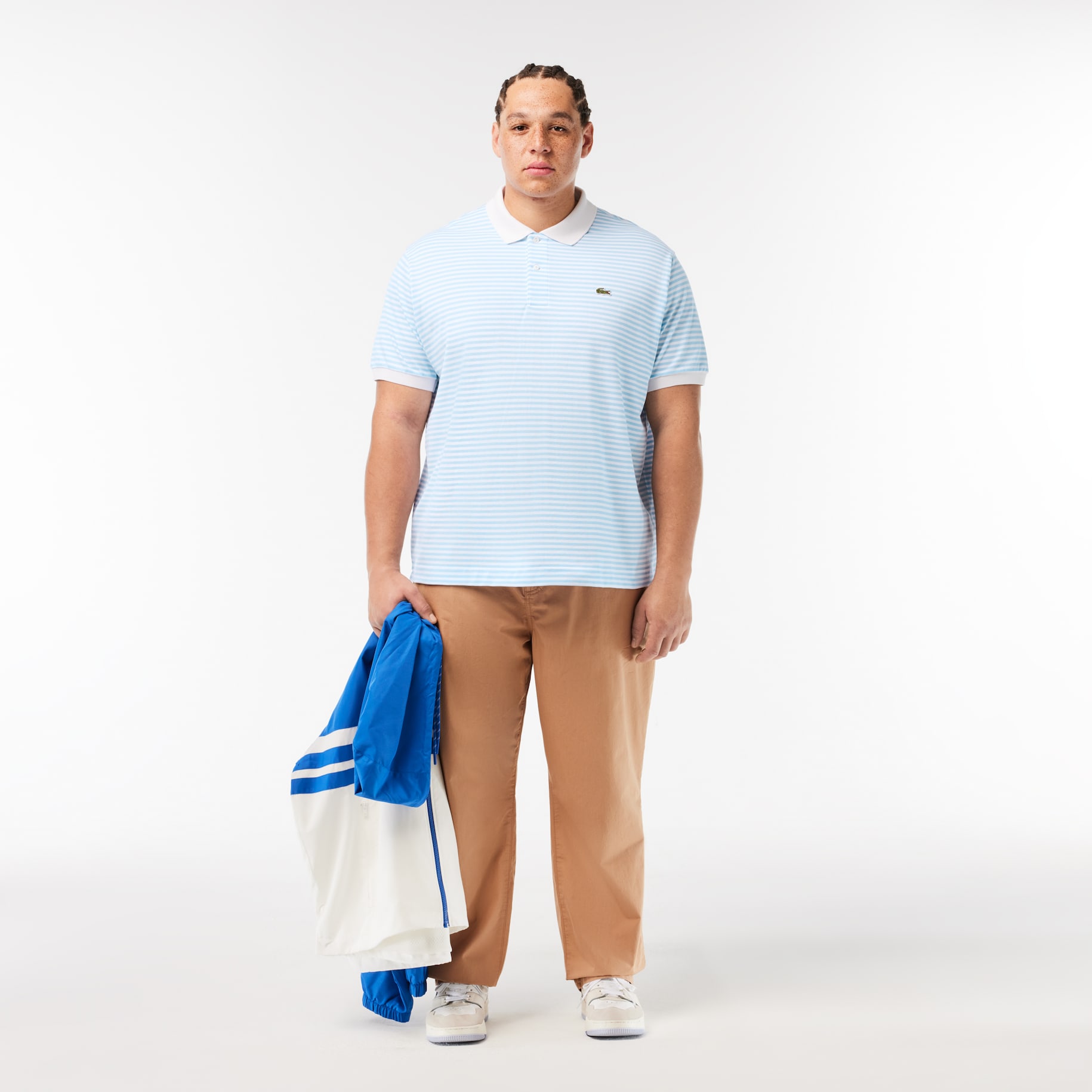 Classic Fit L.12.12 Striped Petit Piqu&eacute; Polo Shirt image number 7