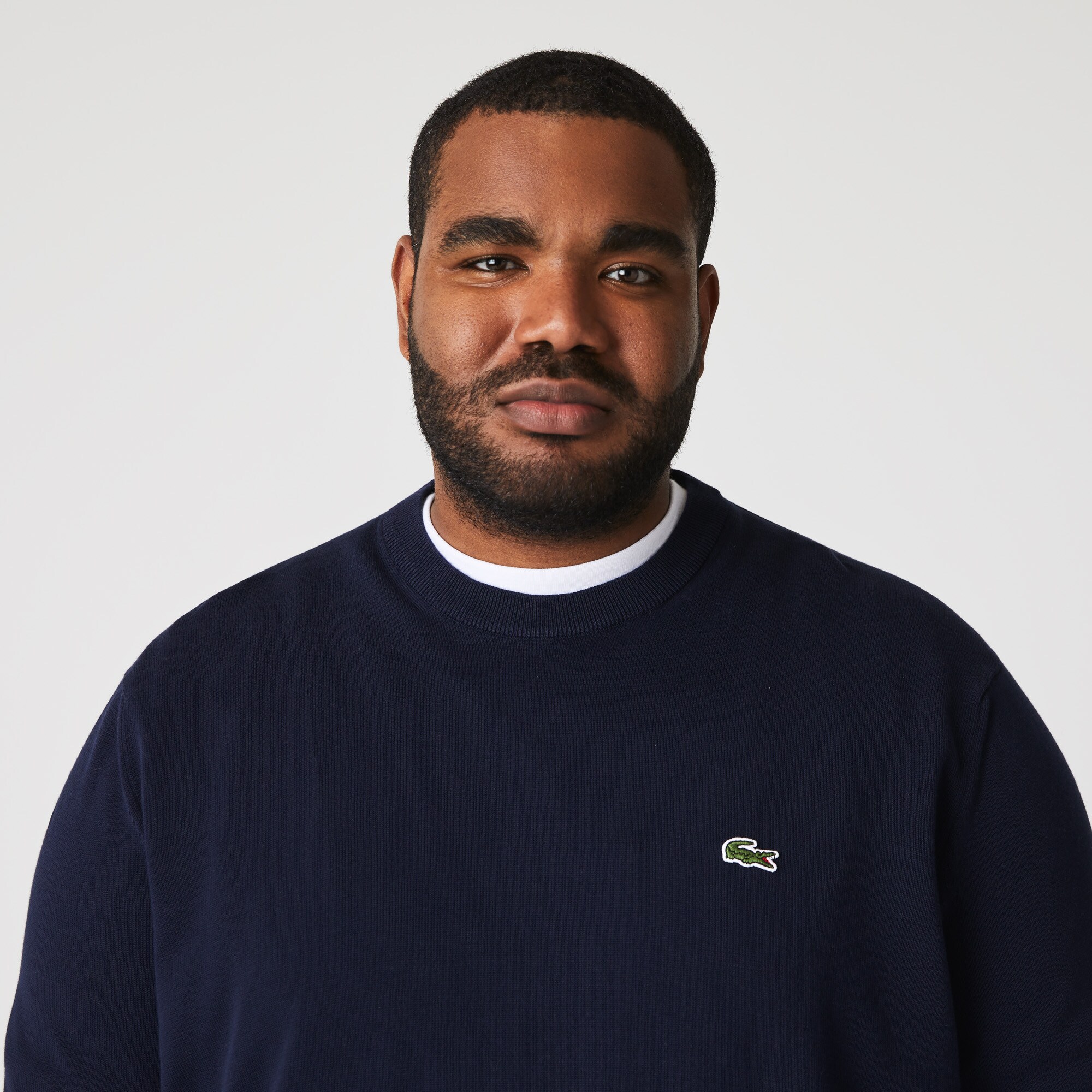 Monochrome Crew Neck Cotton Sweater image number 7