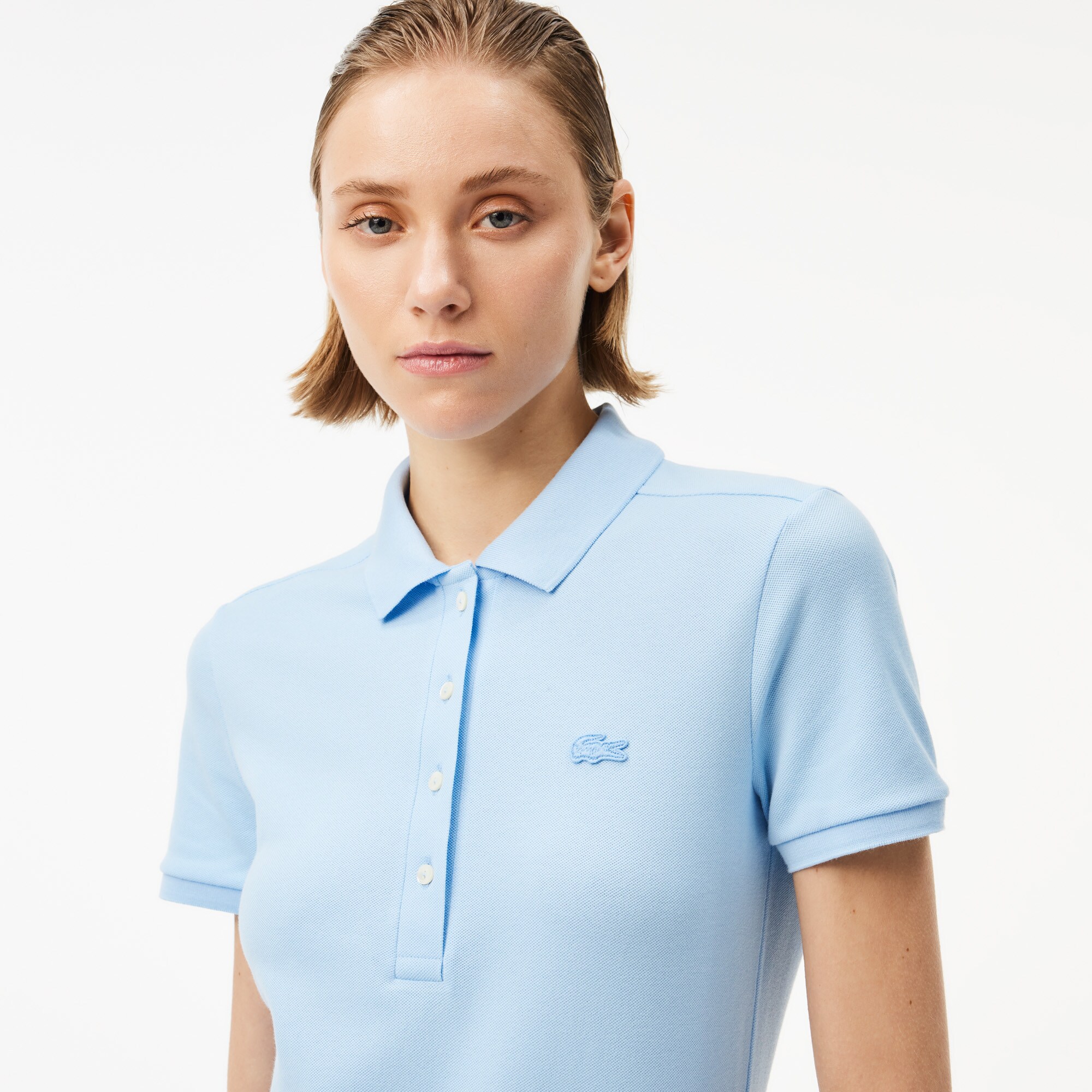 Slim Fit Women Lacoste Dress Slim Fit Stretch Mini Piqué Polo Dress