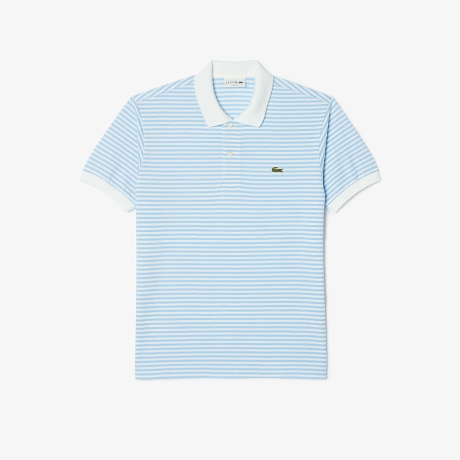 Classic Fit L.12.12 Striped Petit Piqu&eacute; Polo Shirt image number 3