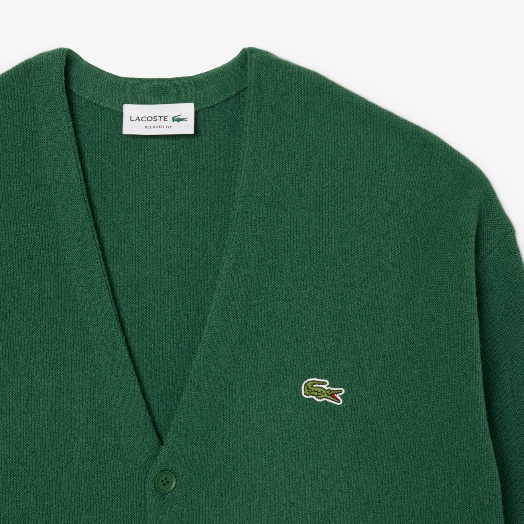Relaxed Fit Carded Wool Cardigan image number 4
