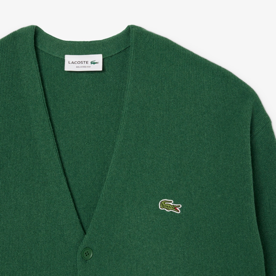 Relaxed Fit Carded Wool Cardigan image number 4
