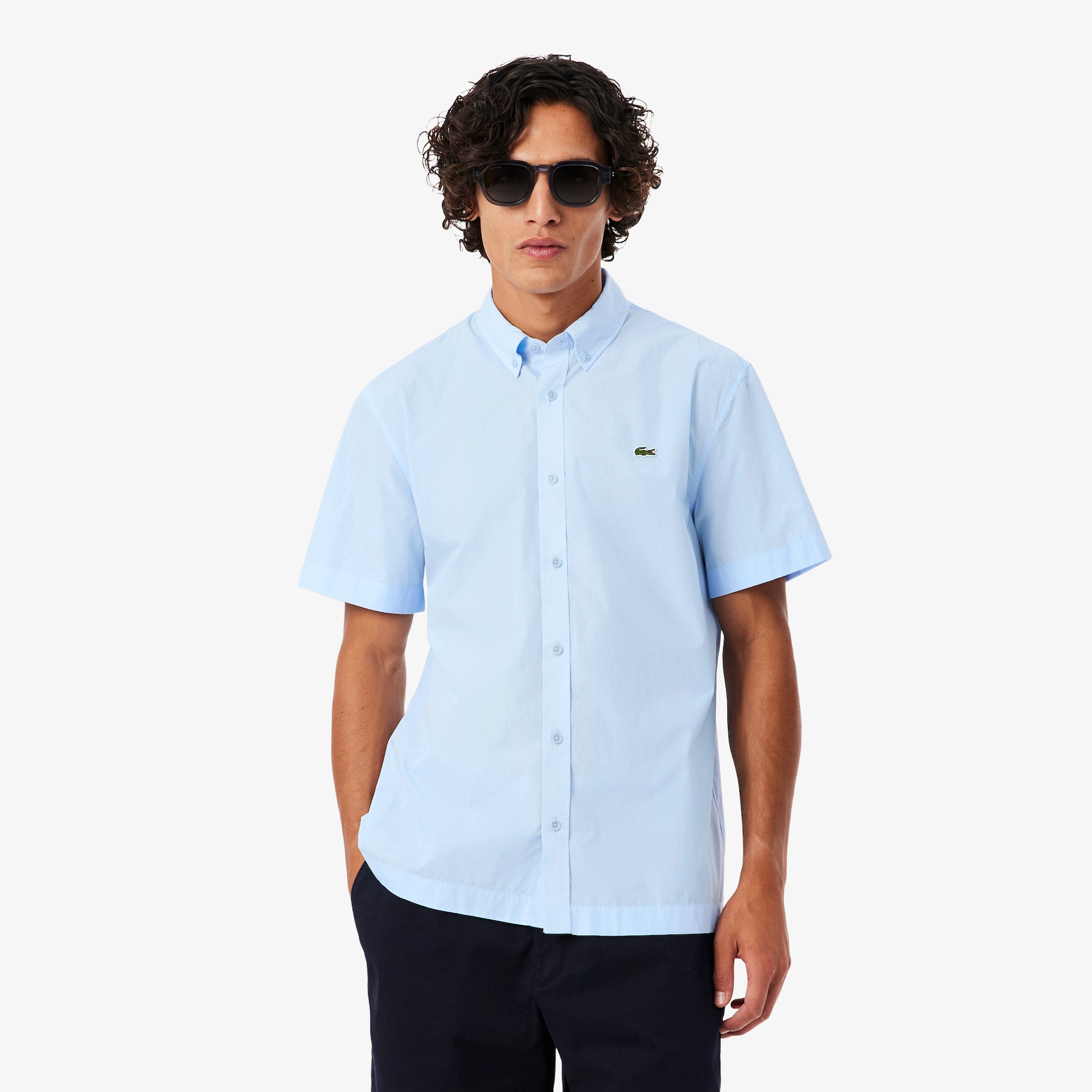 Kemeja Pria Regular Fit Poplin Lengan Pendek image number 0