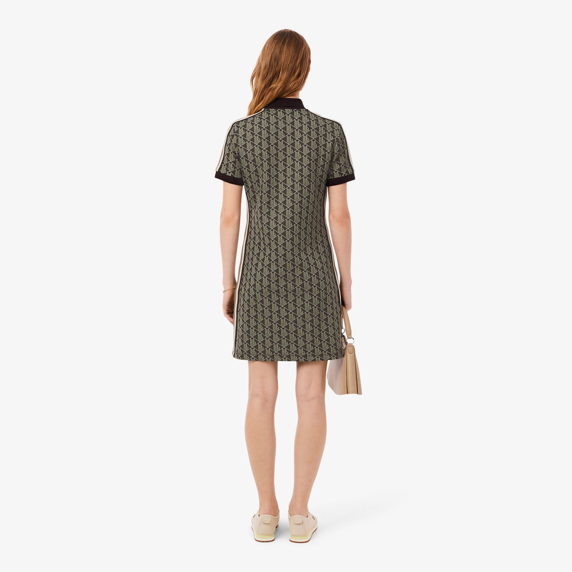 Slim Fit Monogram Jacquard Polo Dress image number 2