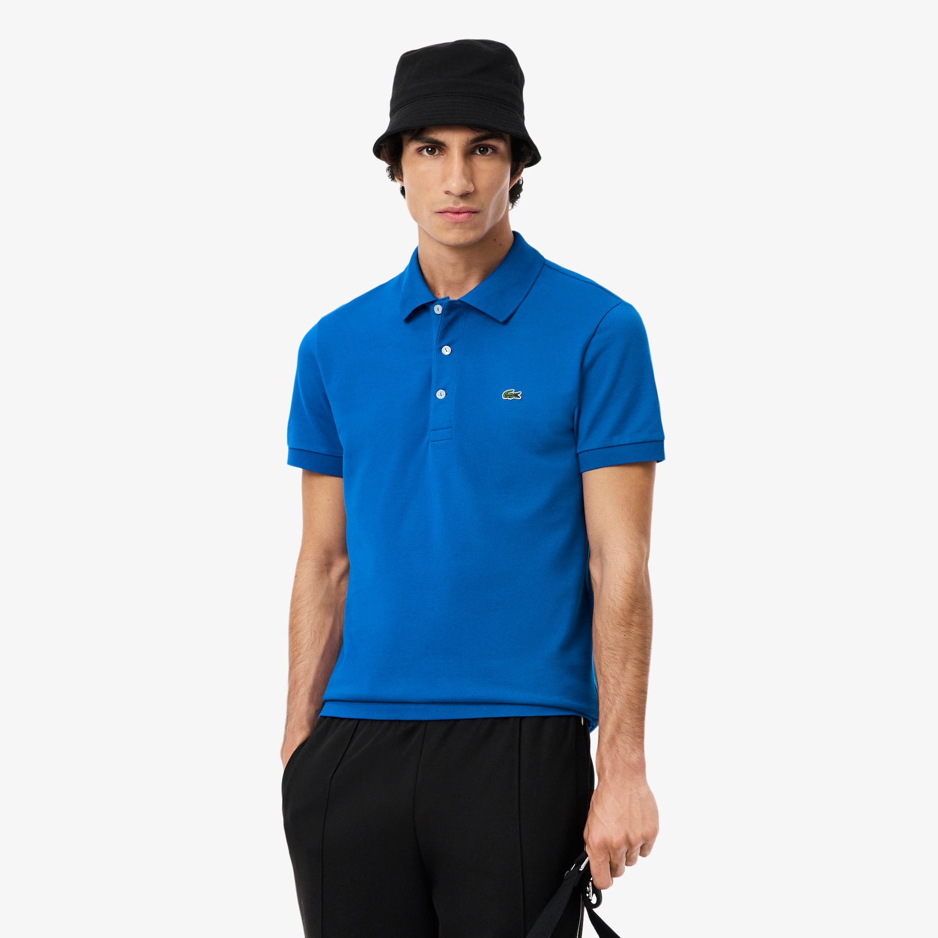 Slim Fit Stretch Mini Piqu&eacute; Polo Shirt image number 0