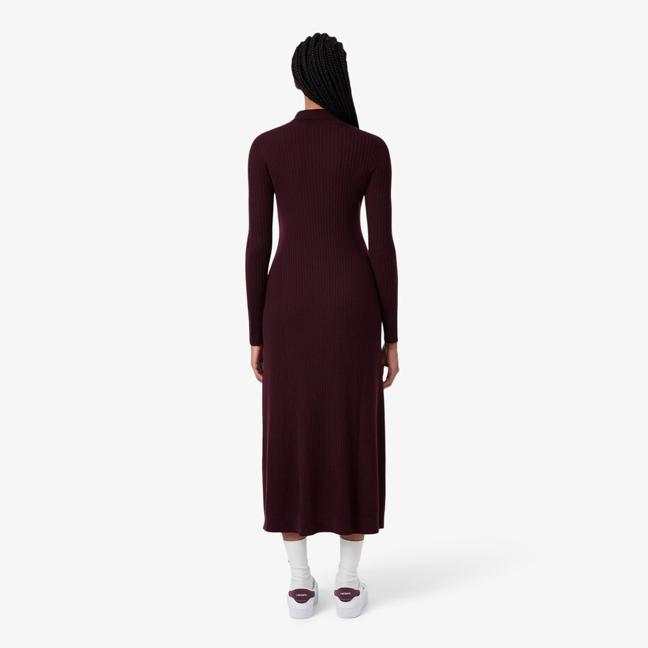 Dress 3D Knit Merino Wol Kerah Polo image number 2