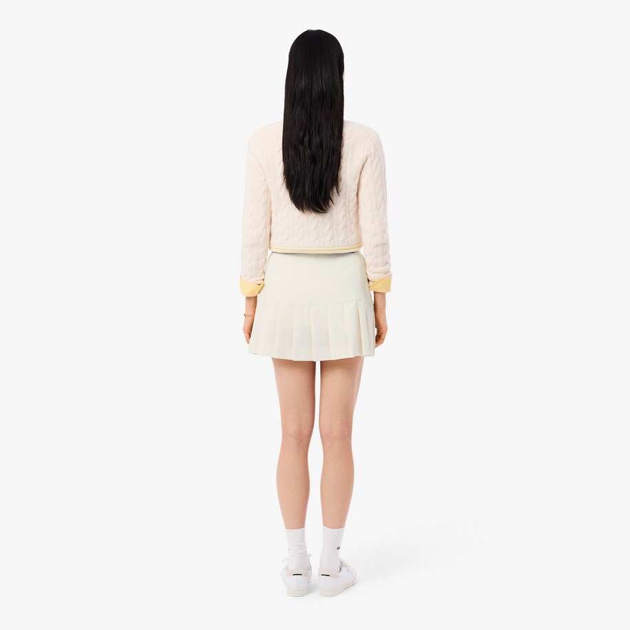 Short Pleated Wool Blend Skirt image number 2