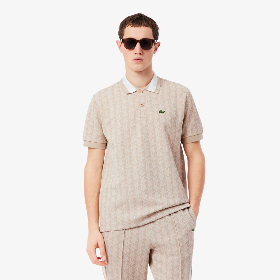 Classic Fit Monogram Jacquard Polo Shirt image number 0