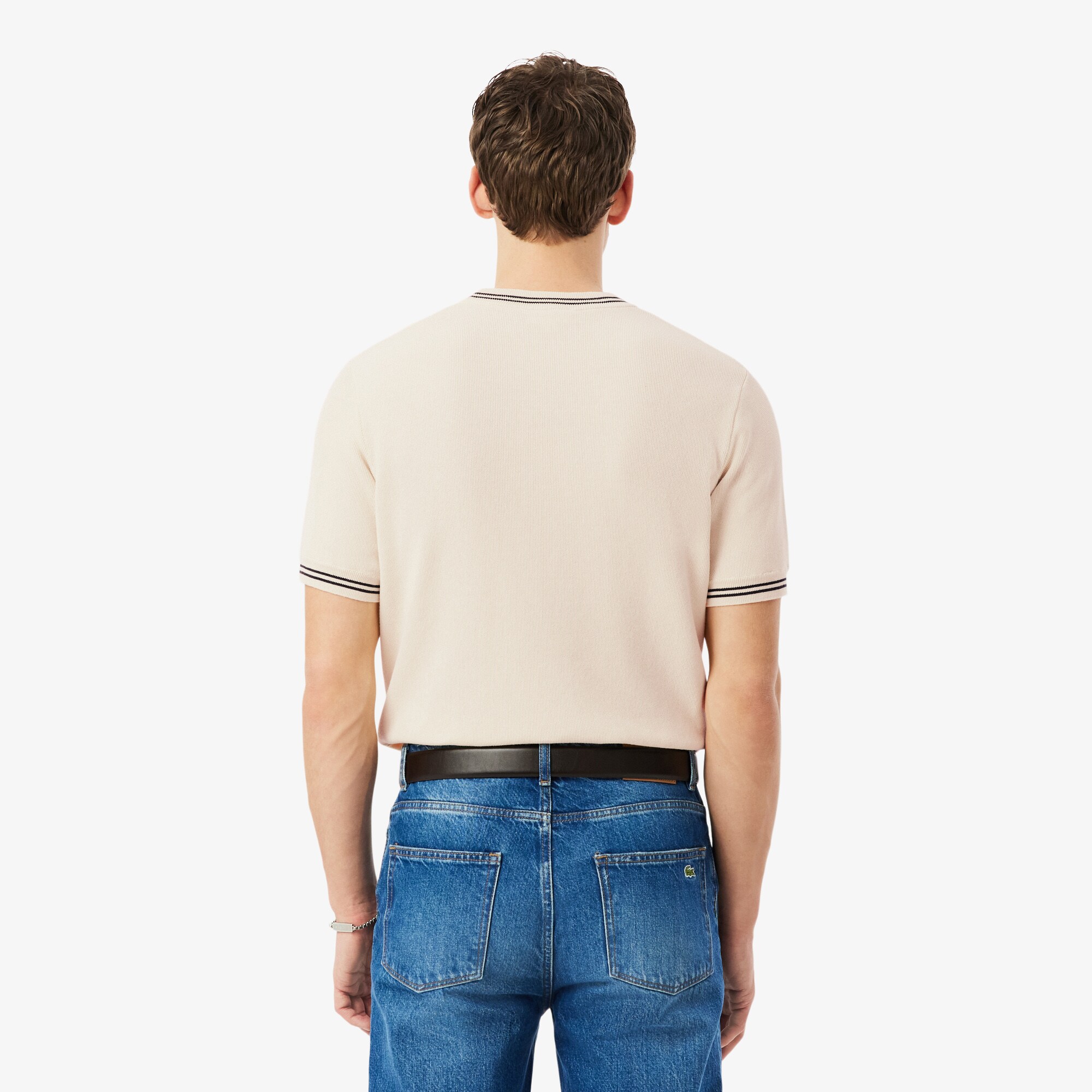 Classic Fit Stripe Detail Knit T-Shirt image number 2