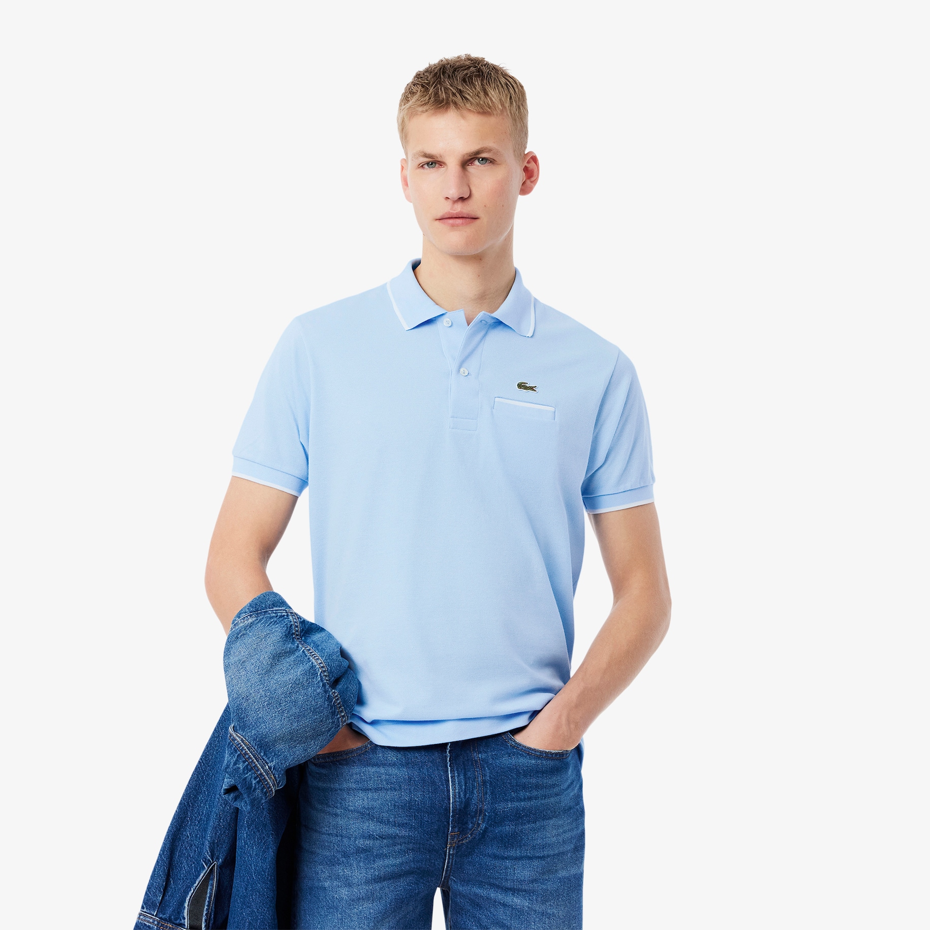 Kaos Polo L.12.12 Classic Fit Aksen Saku image number 0