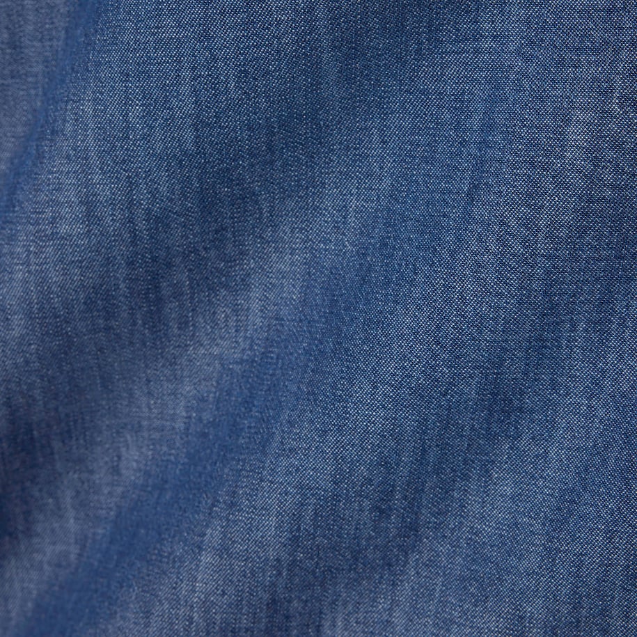 Kemeja Denim Relaxid Fit Open Neck image number 6