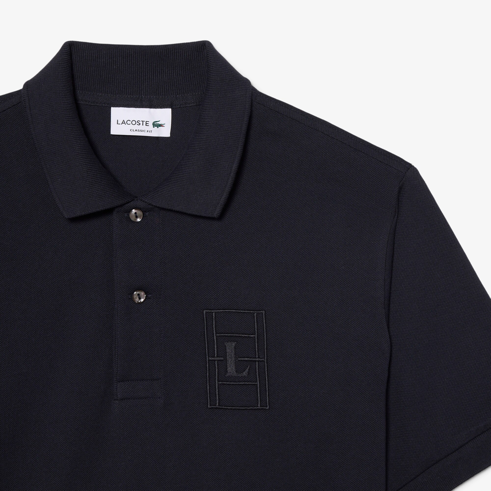 Kaos Polo Embroidery Detail  Petit Piqu&eacute; Classic Fit image number 4