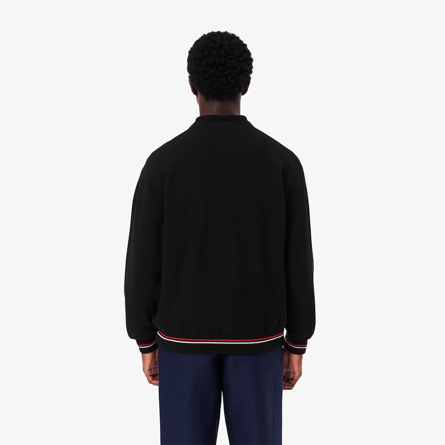 Relaxed Fit Stripe Detail Cotton Cardigan image number 2