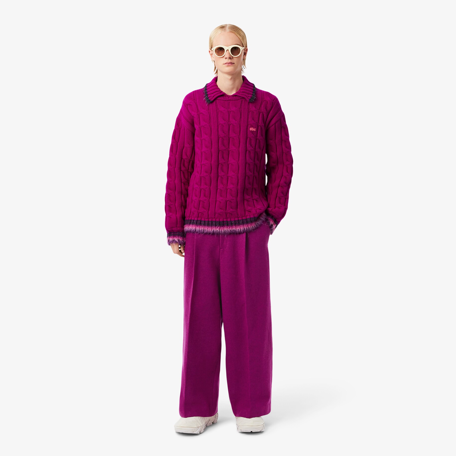 Celana Tailored Wol Slub Wide Fit Runway image number 0