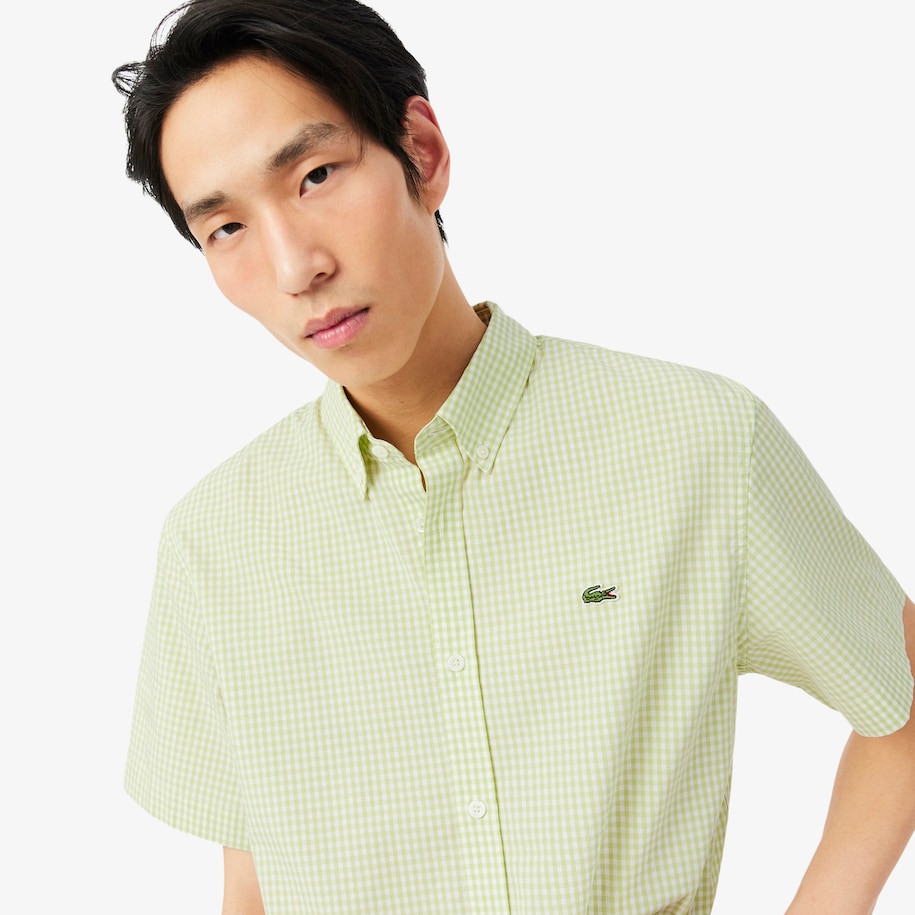 Kemeja Pria Regular Fit Plaid Lengan Pendek image number 1
