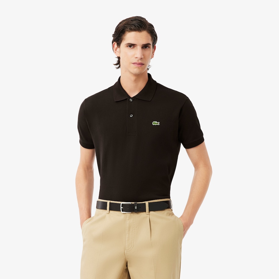 Original L.12.12 petit piqu&eacute; cotton Polo Shirt - GREEN image number 0