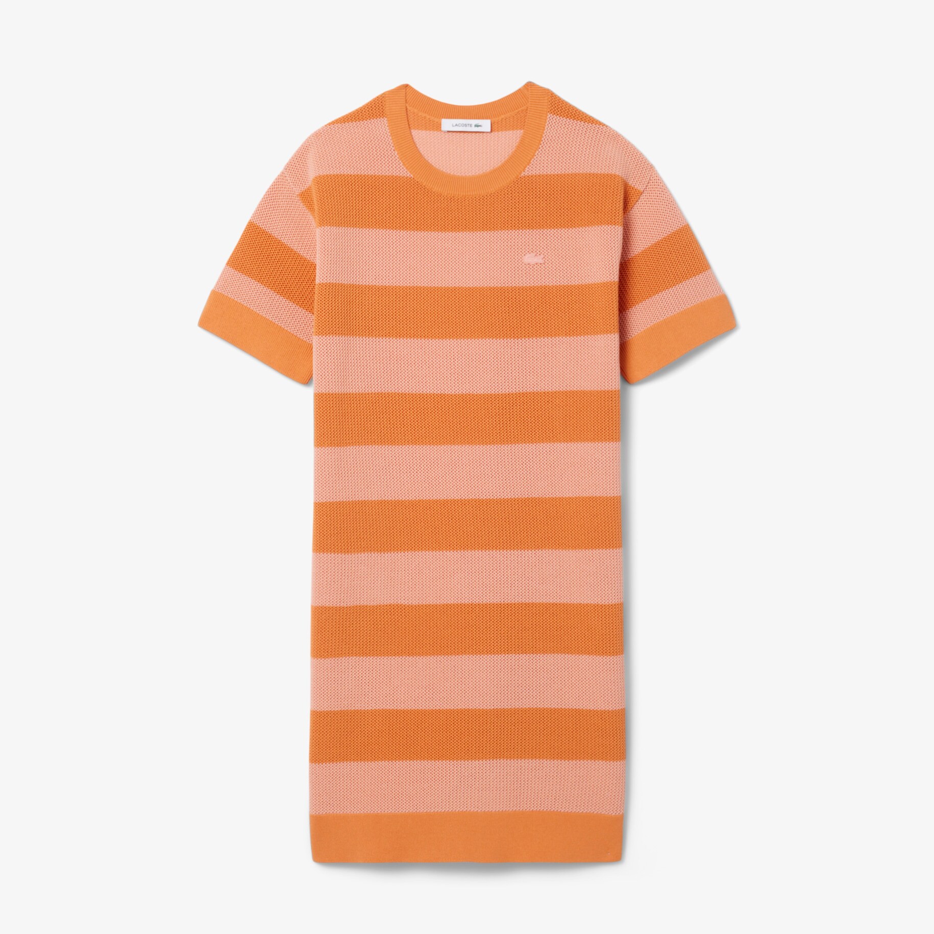 Striped Mesh Knit T-shirt Dress image number 3