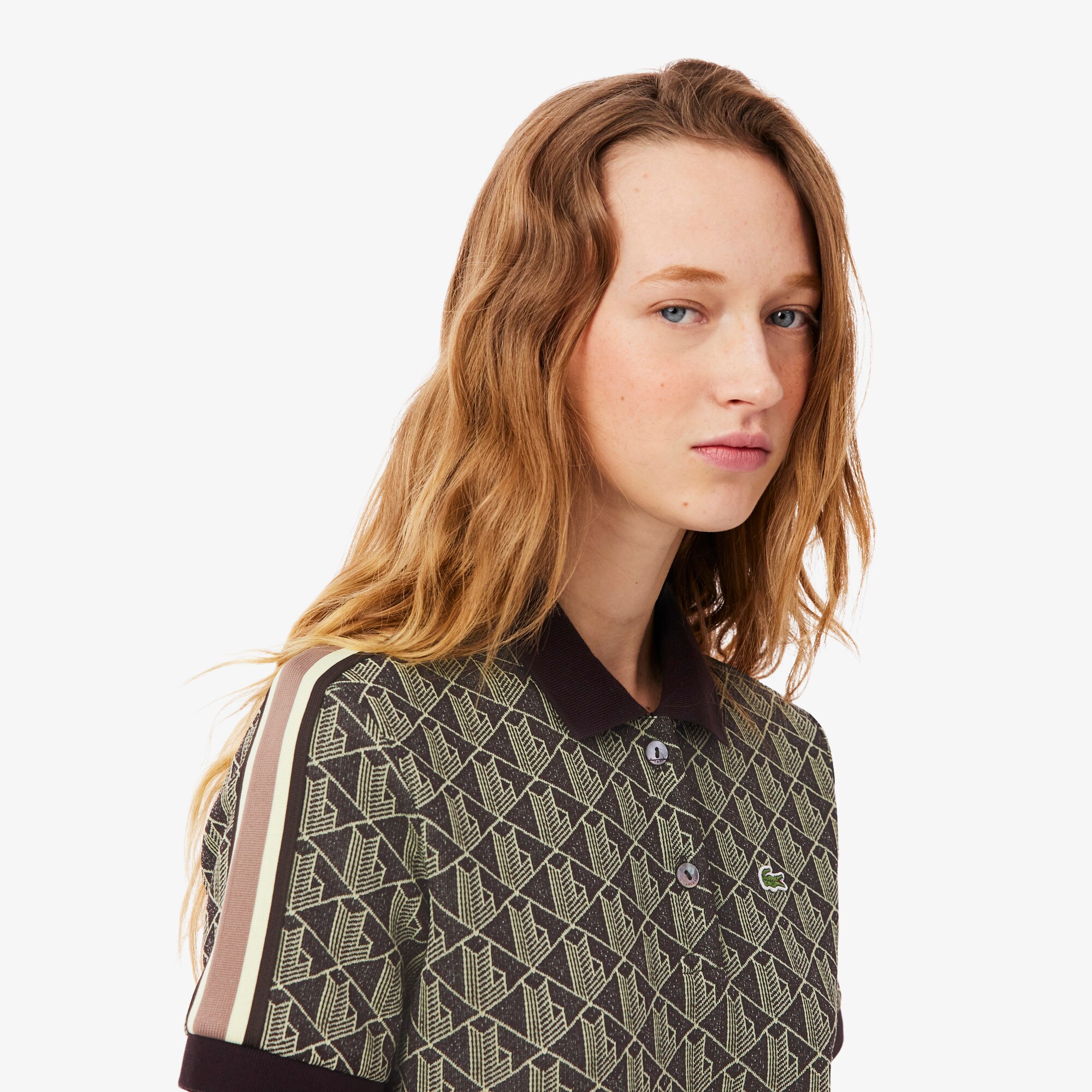 Slim Fit Monogram Jacquard Polo Dress image number 1