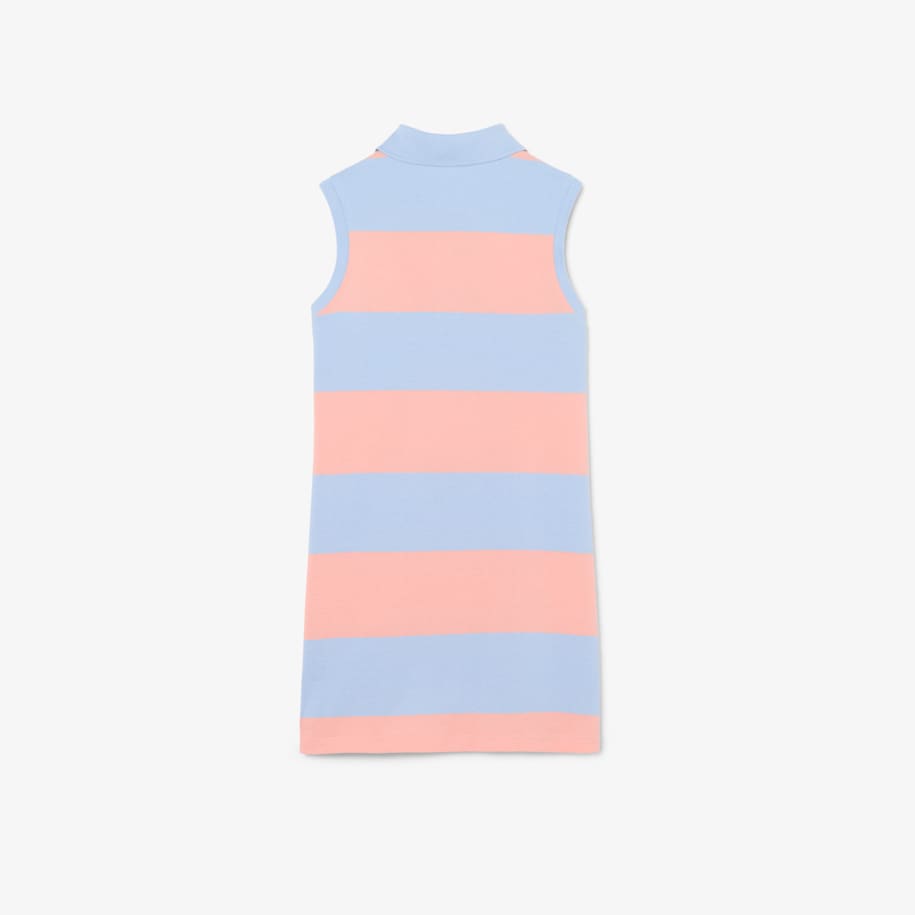Polo Dress Striped Petit Piqu&eacute; Tanpa Lengan image number 4