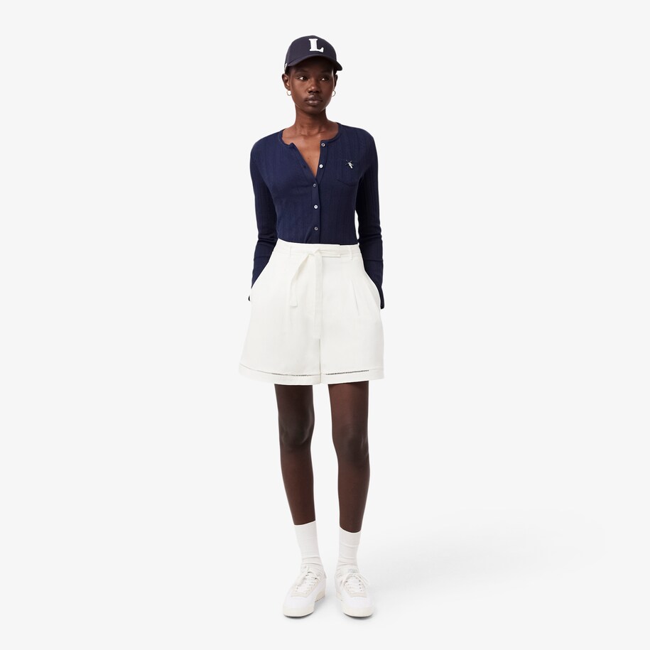 Celana Pendek Bermuda Oversized Fluid Linen Blend image number 0