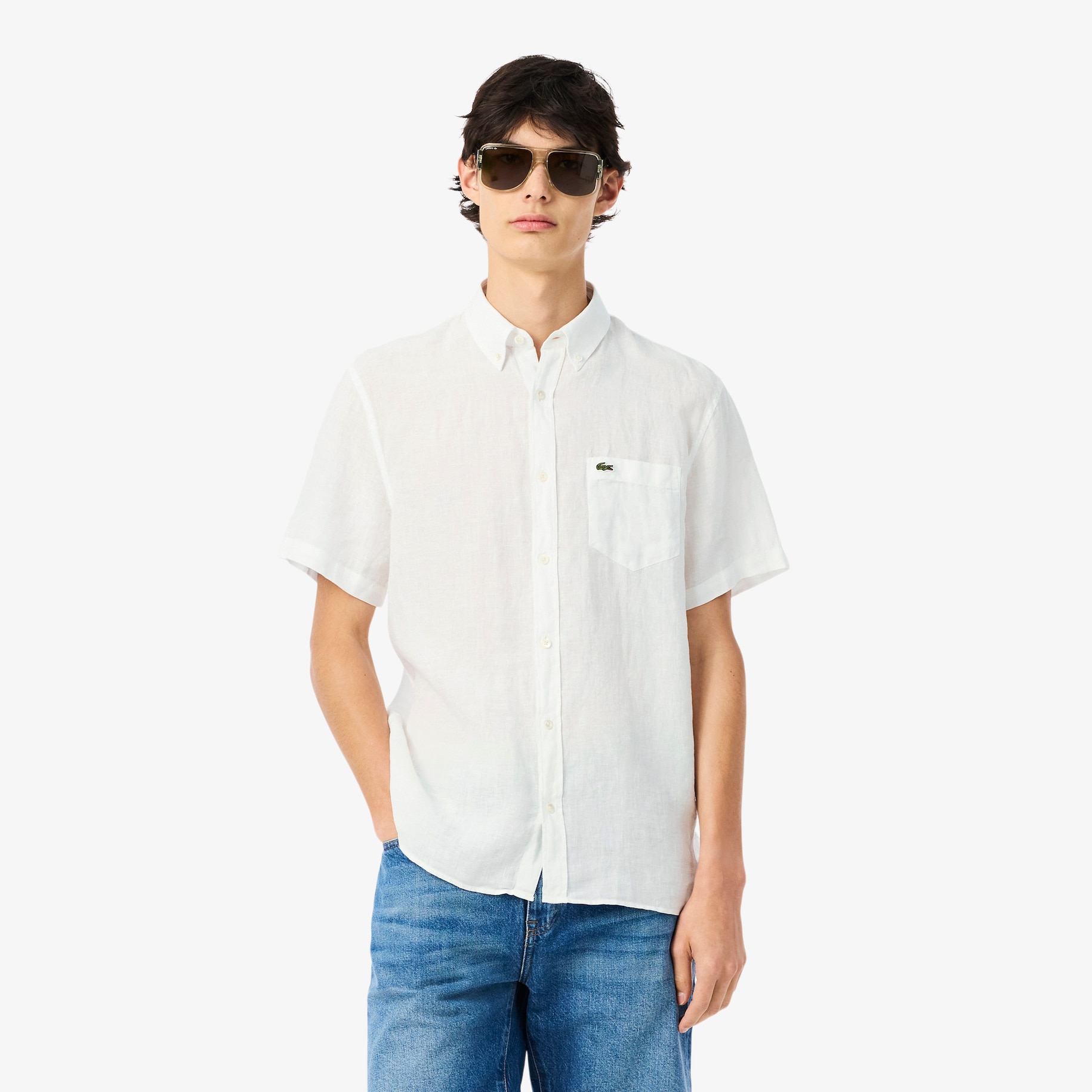 Short Sleeved Linen Shirt image number 0