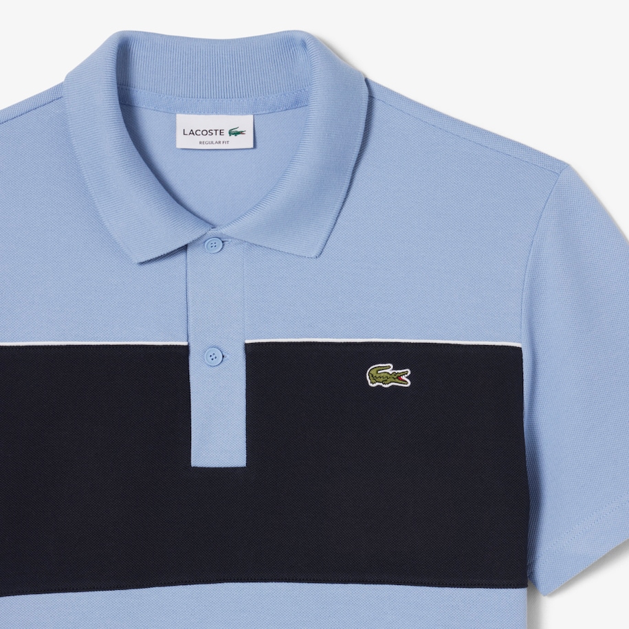 Kaos Polo Pria Colour-Block Piqu&eacute; Regular Fit image number 4