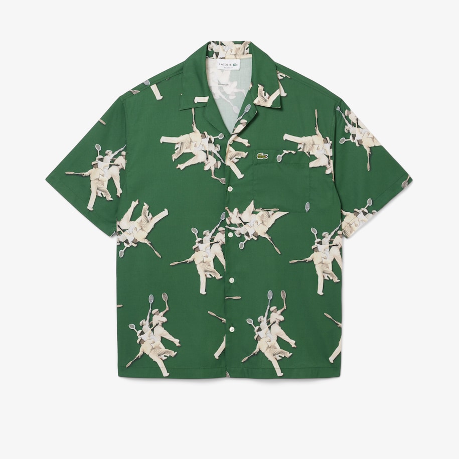 Kemeja Motif Lacoste Ren&eacute; Relaxed Fit image number 3